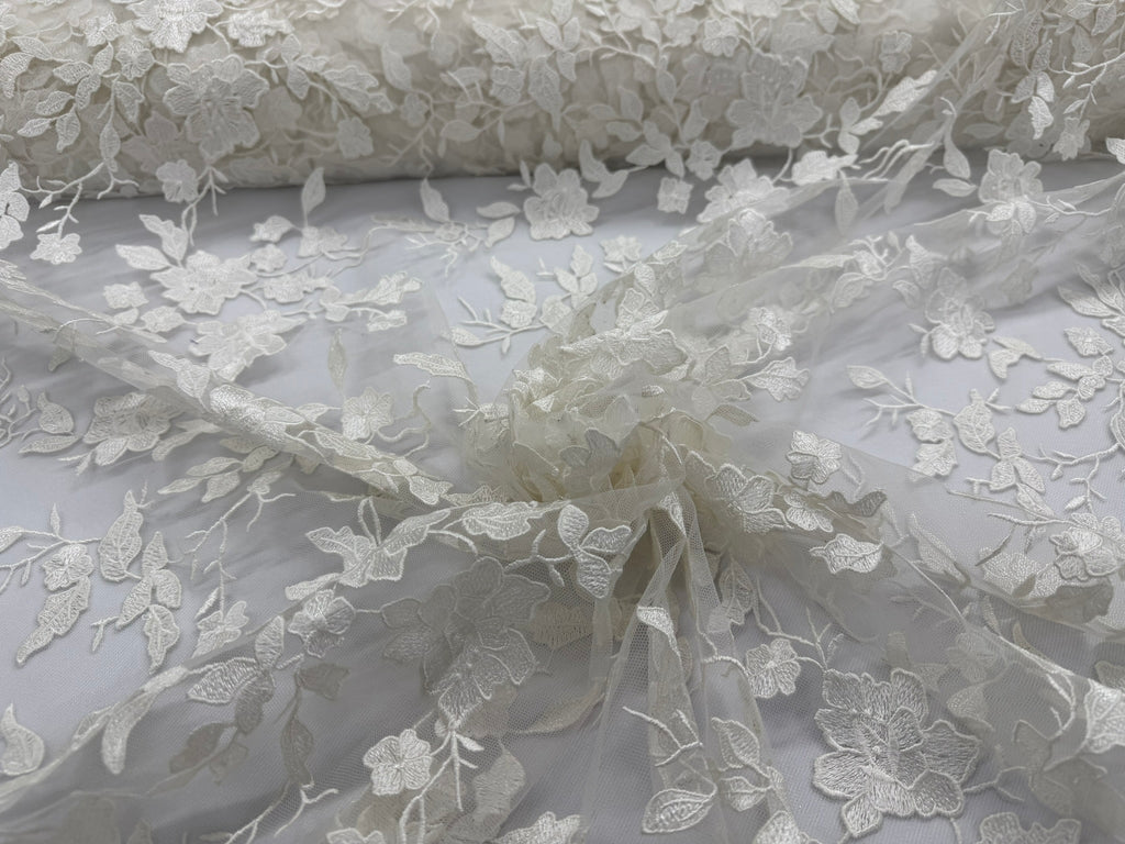 ML164 Floral Tulle Embroidery