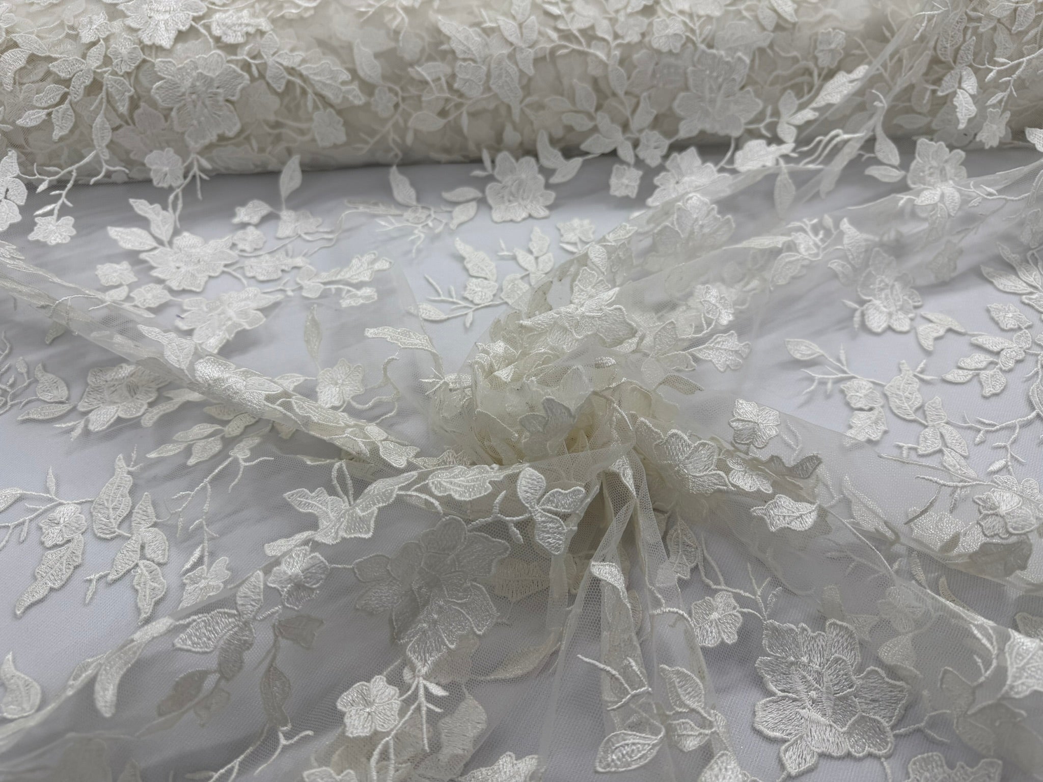 ML164 Floral Tulle Embroidery