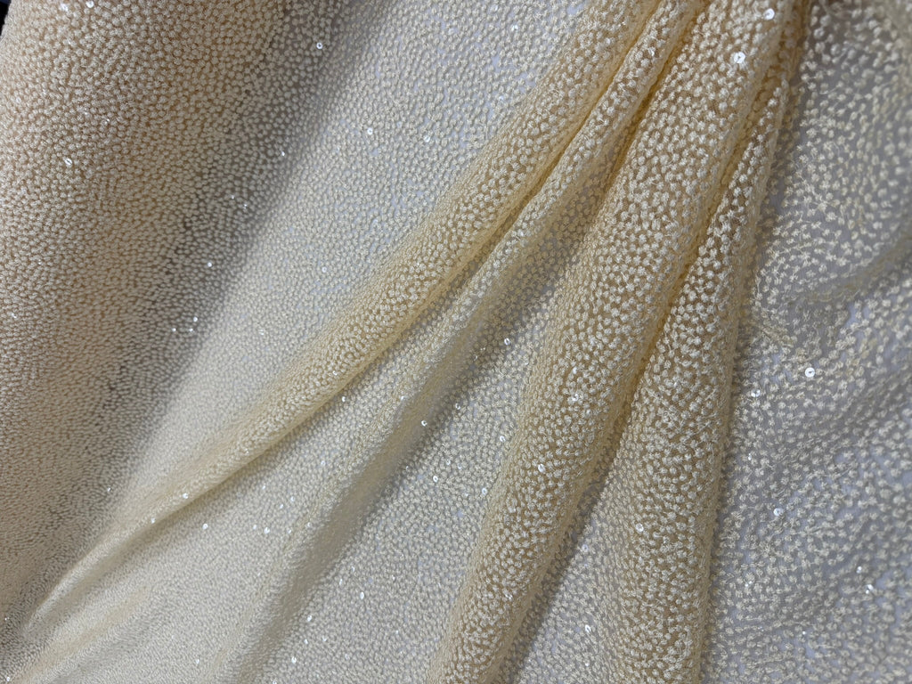 ML164 Allover Dot Sparkle Embroidered - Mesh Sequin Lace Fabric –
