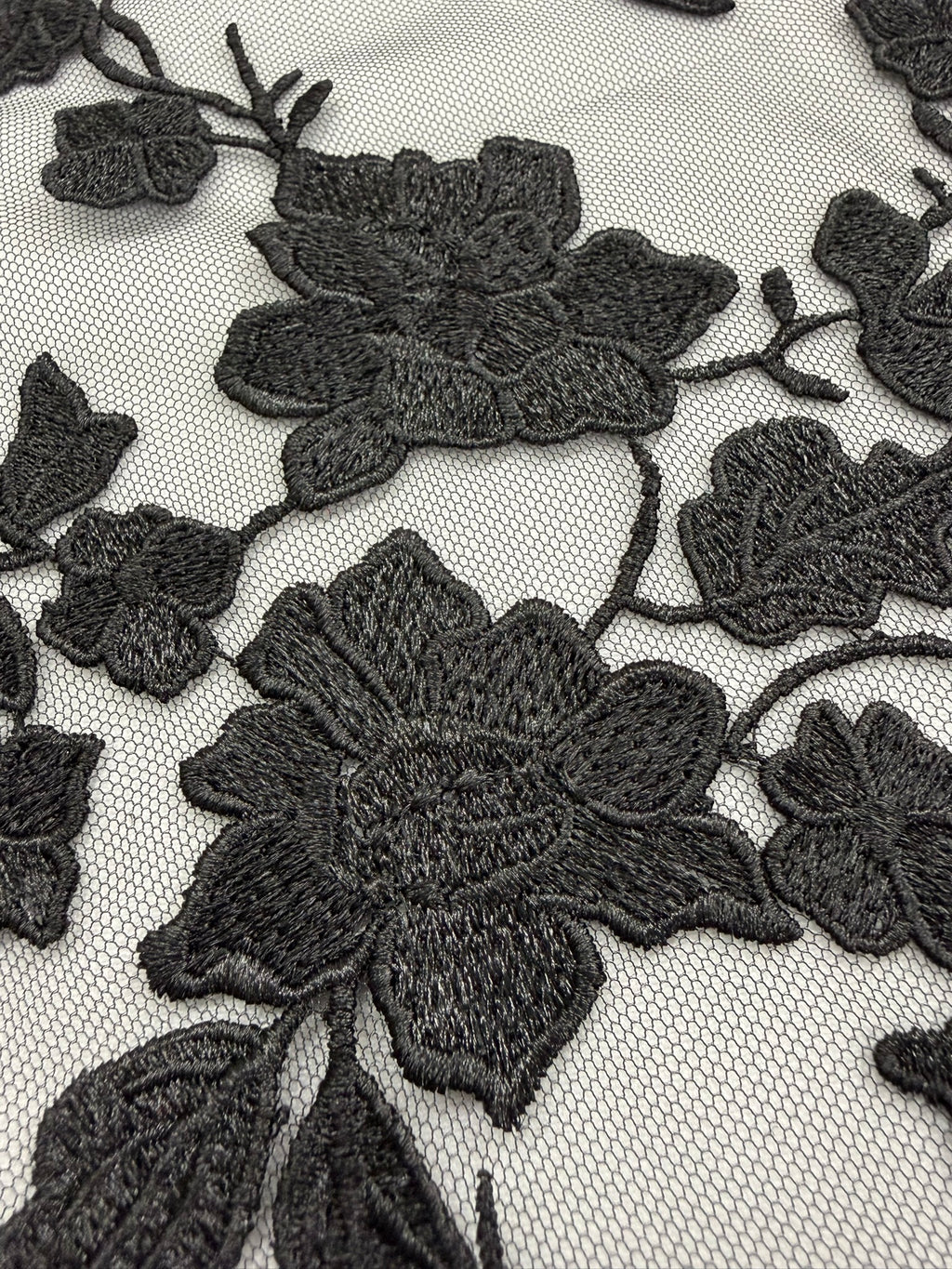 ML164 Floral Tulle Embroidery
