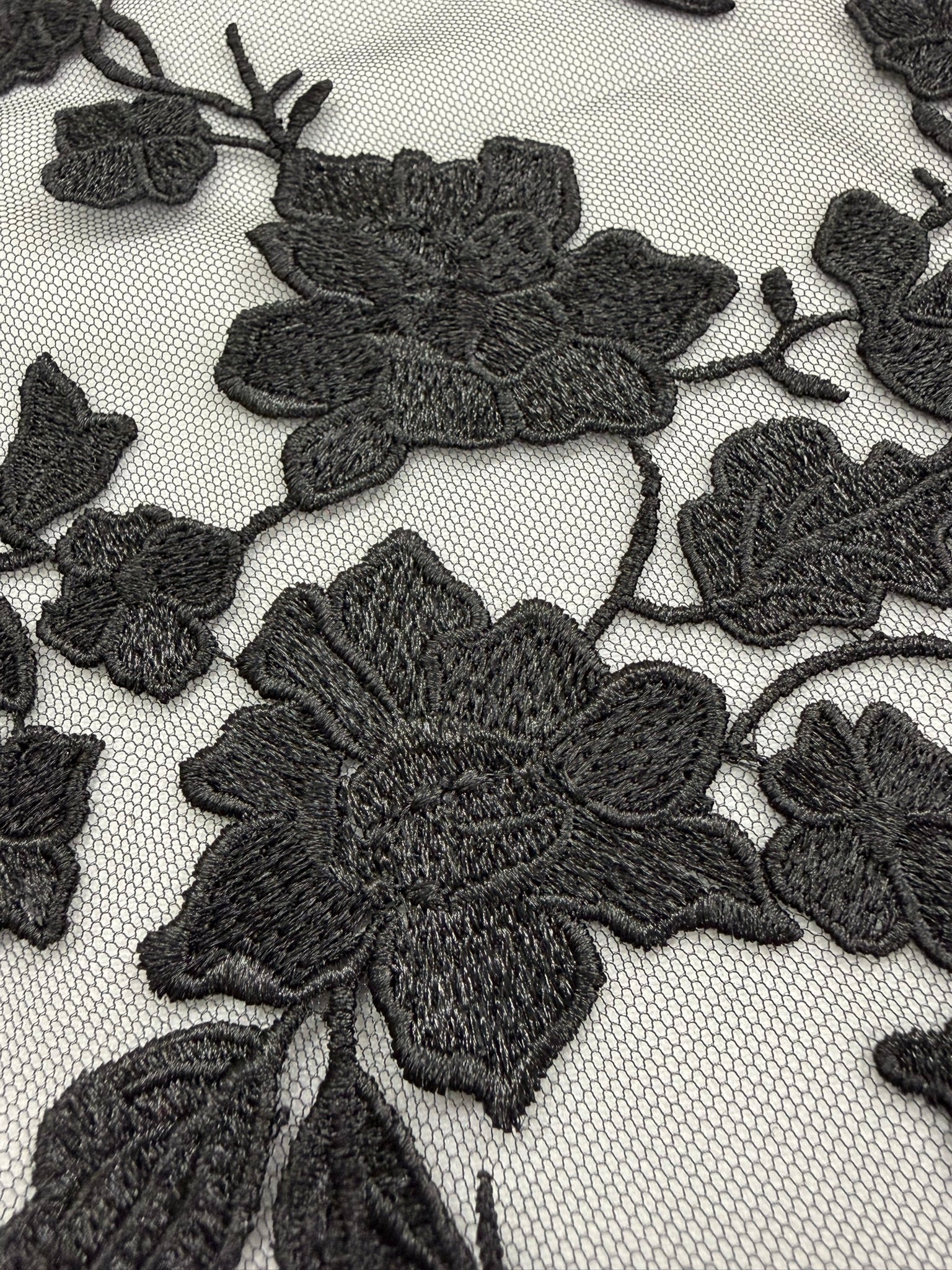 ML164 Floral Tulle Embroidery