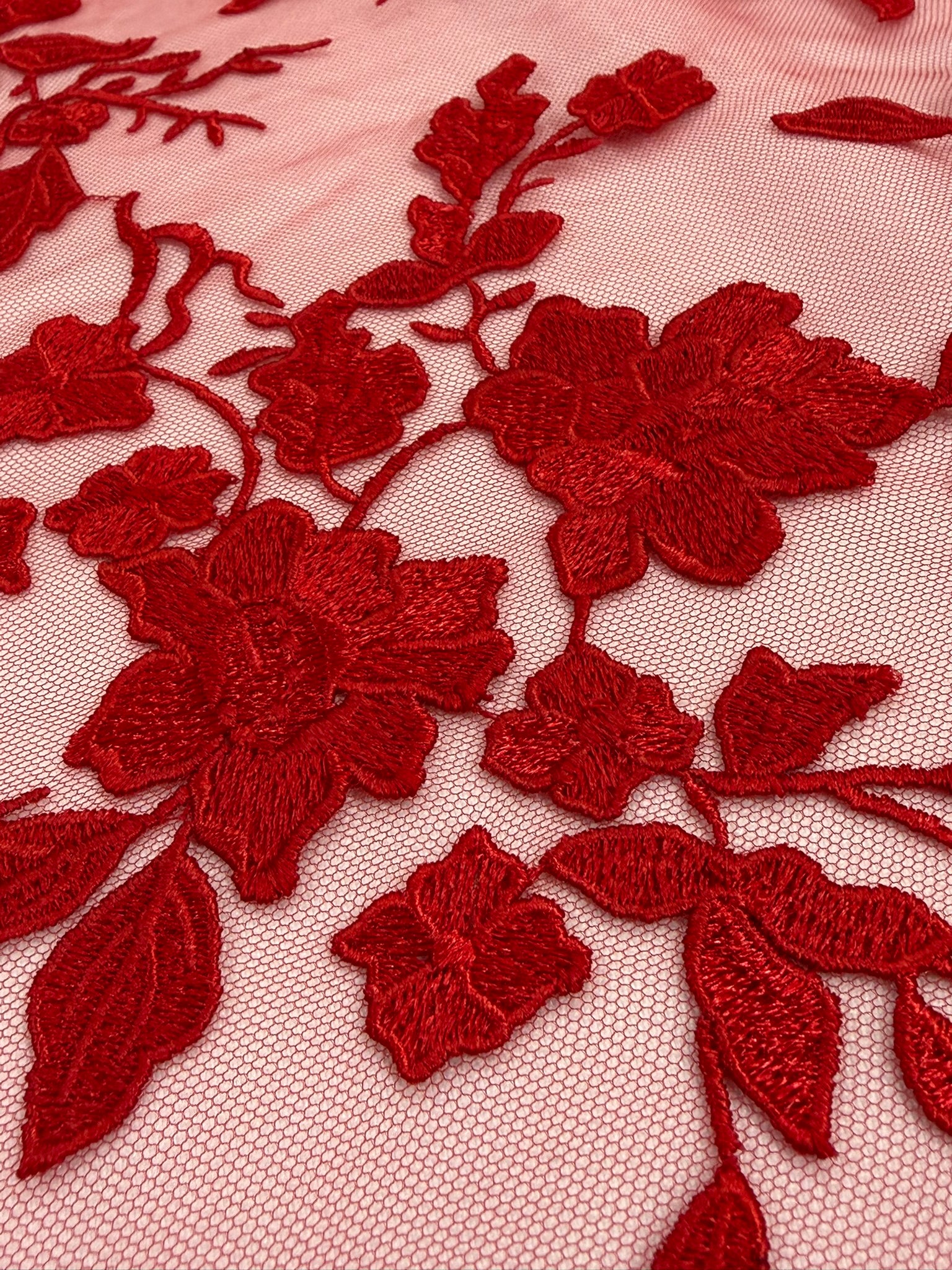 ML164 Floral Tulle Embroidery