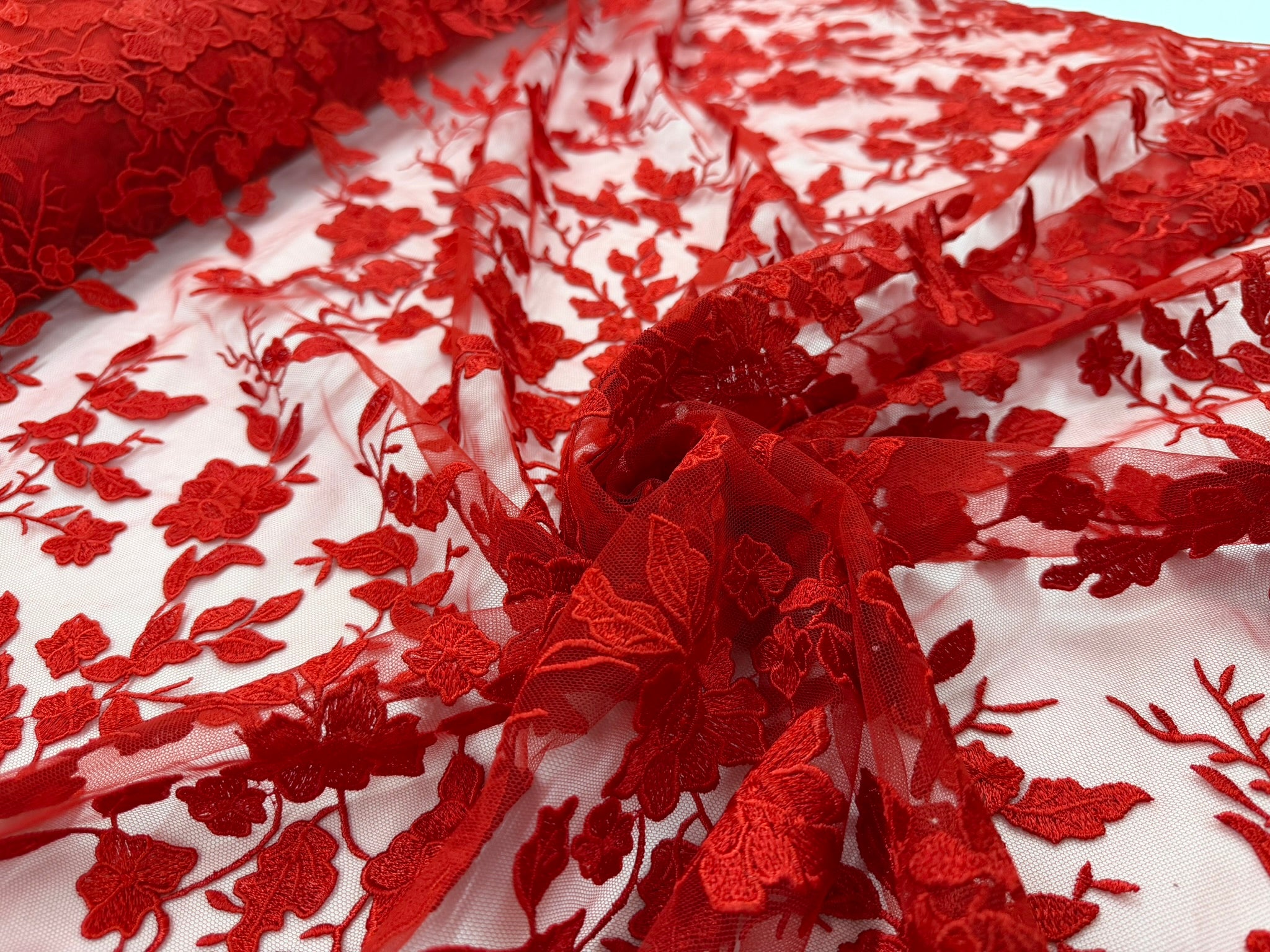 ML164 Floral Tulle Embroidery