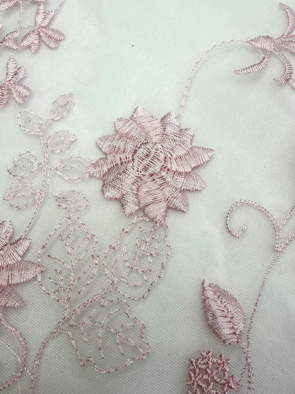 ML207 - Organza Fabric by Yard – 52" Sheer Embroidered for Gowns, Tablecloth, Party Decor