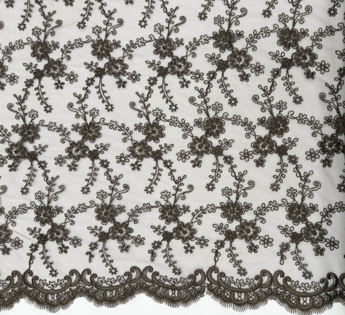 ML209 - Lace Fabric by Yard – 52" Corded Mesh for Gowns, Tablecloth, Party Decor