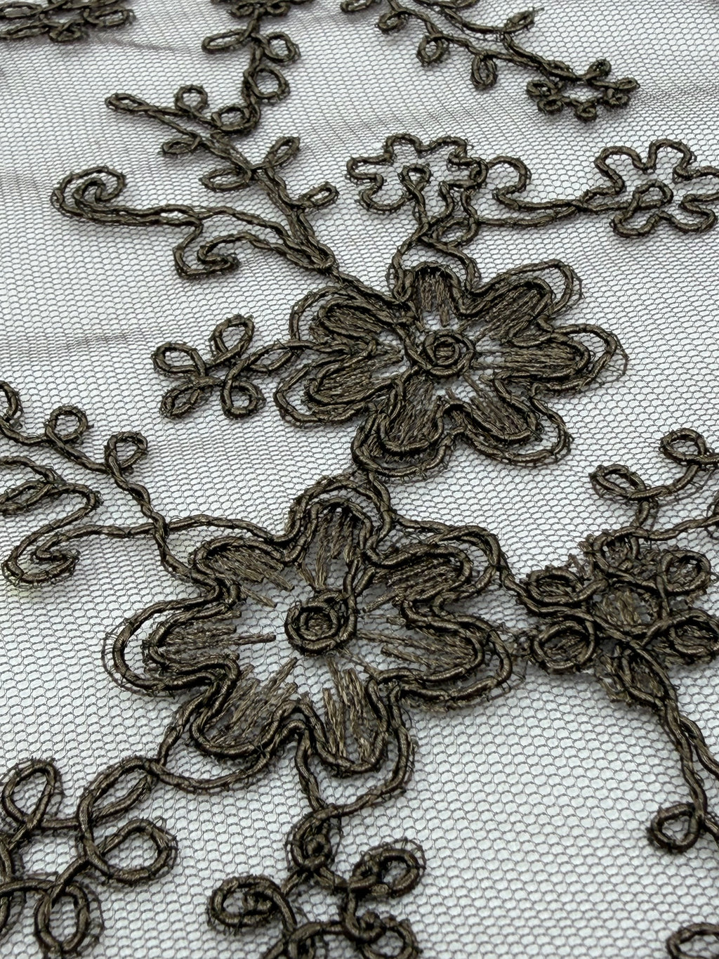 ML209 - Lace Fabric by Yard – 52" Corded Mesh for Gowns, Tablecloth, Party Decor