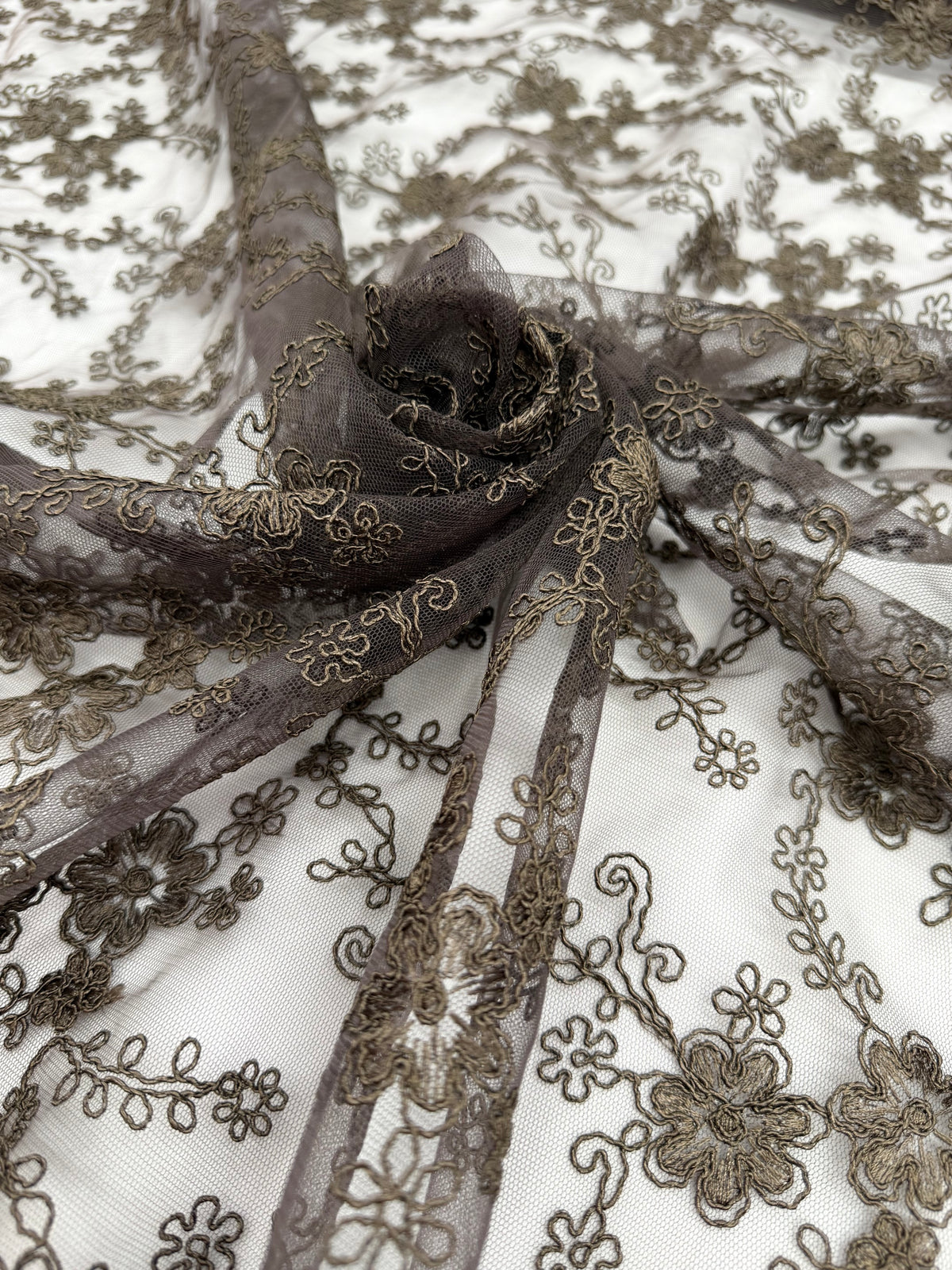 ML209 - Lace Fabric by Yard – 52" Corded Mesh for Gowns, Tablecloth, Party Decor