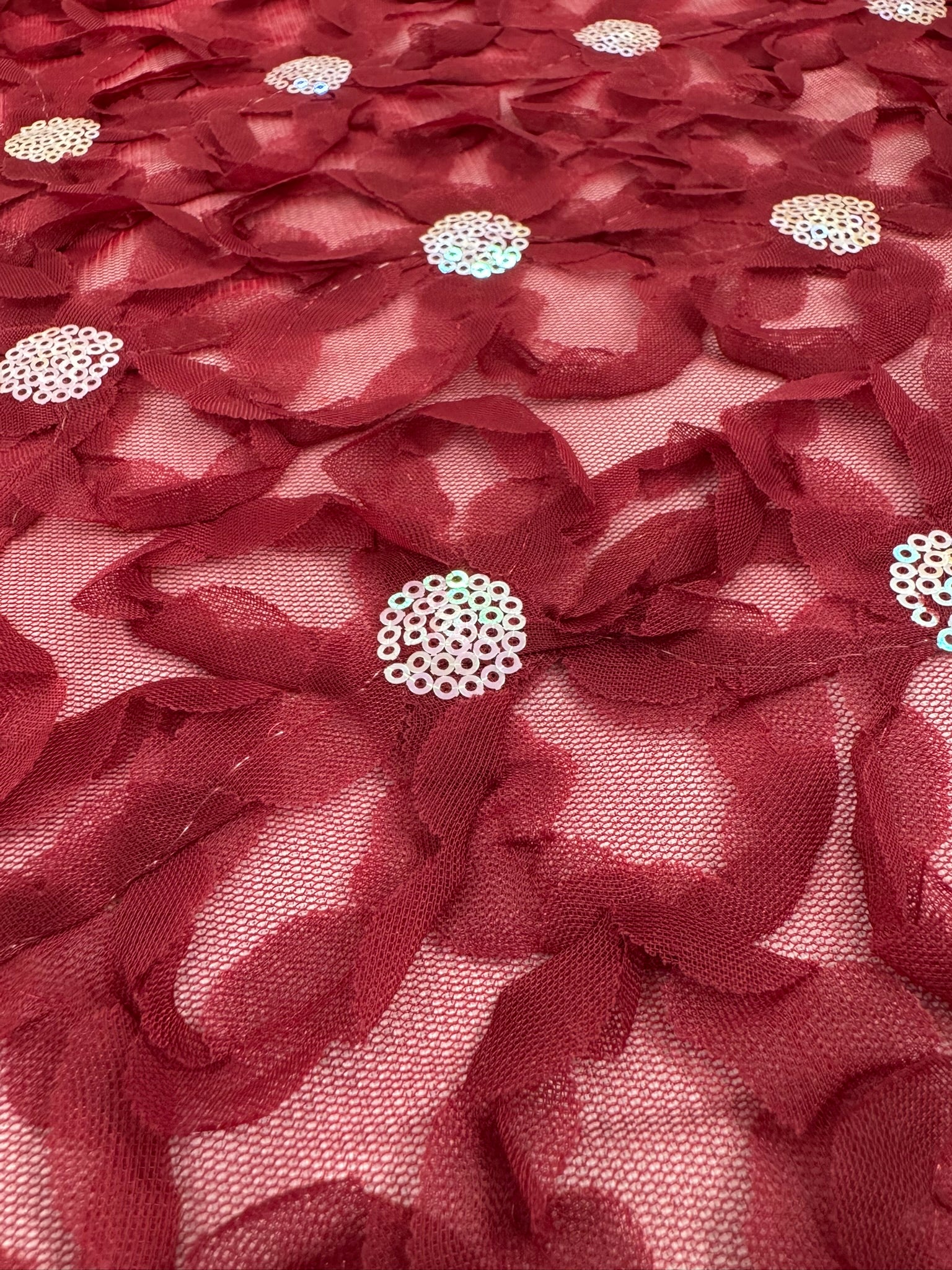 ML143 3D FLORAL RIBBON LACE FABRIC