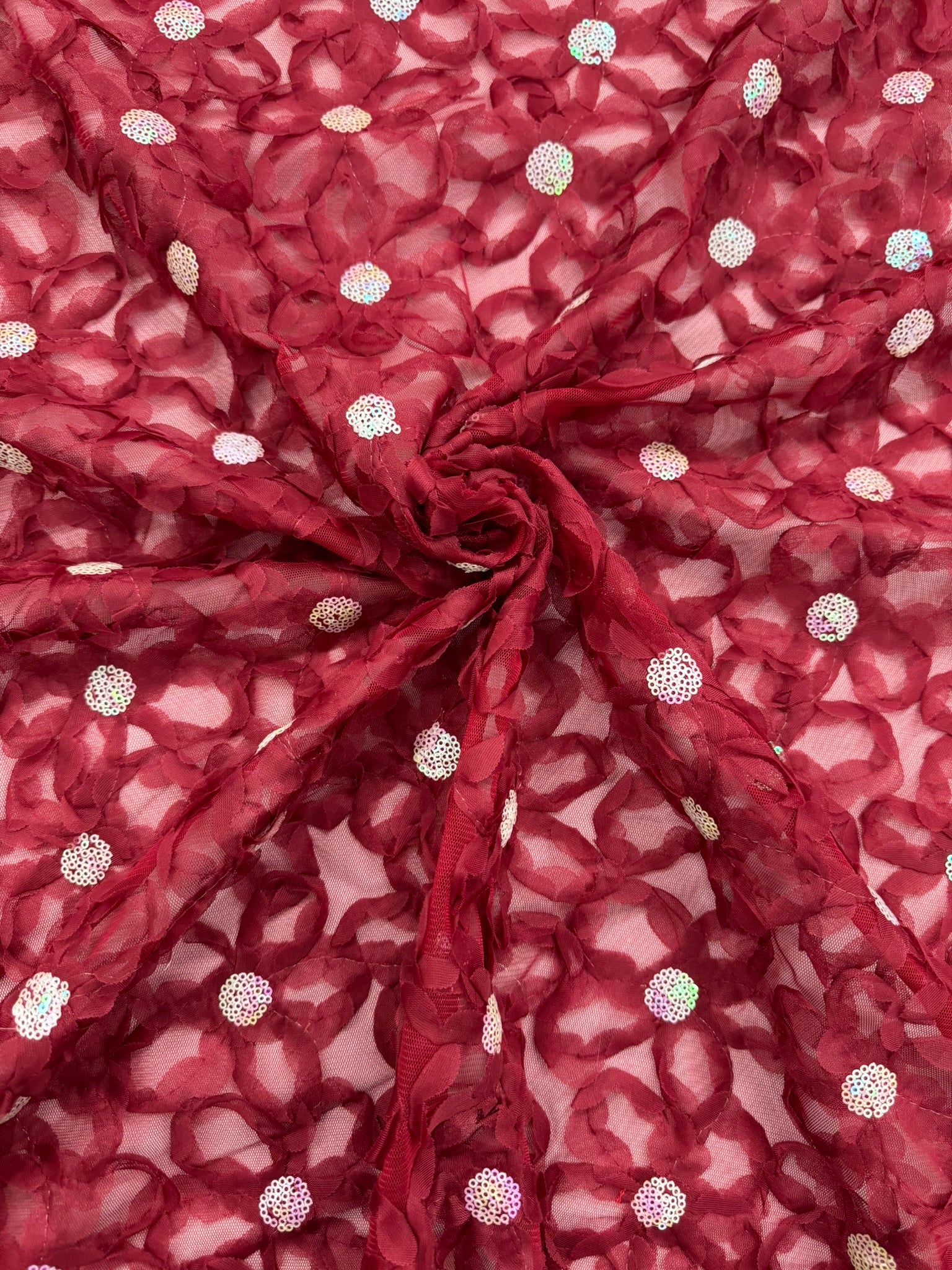 ML143 3D FLORAL RIBBON LACE FABRIC