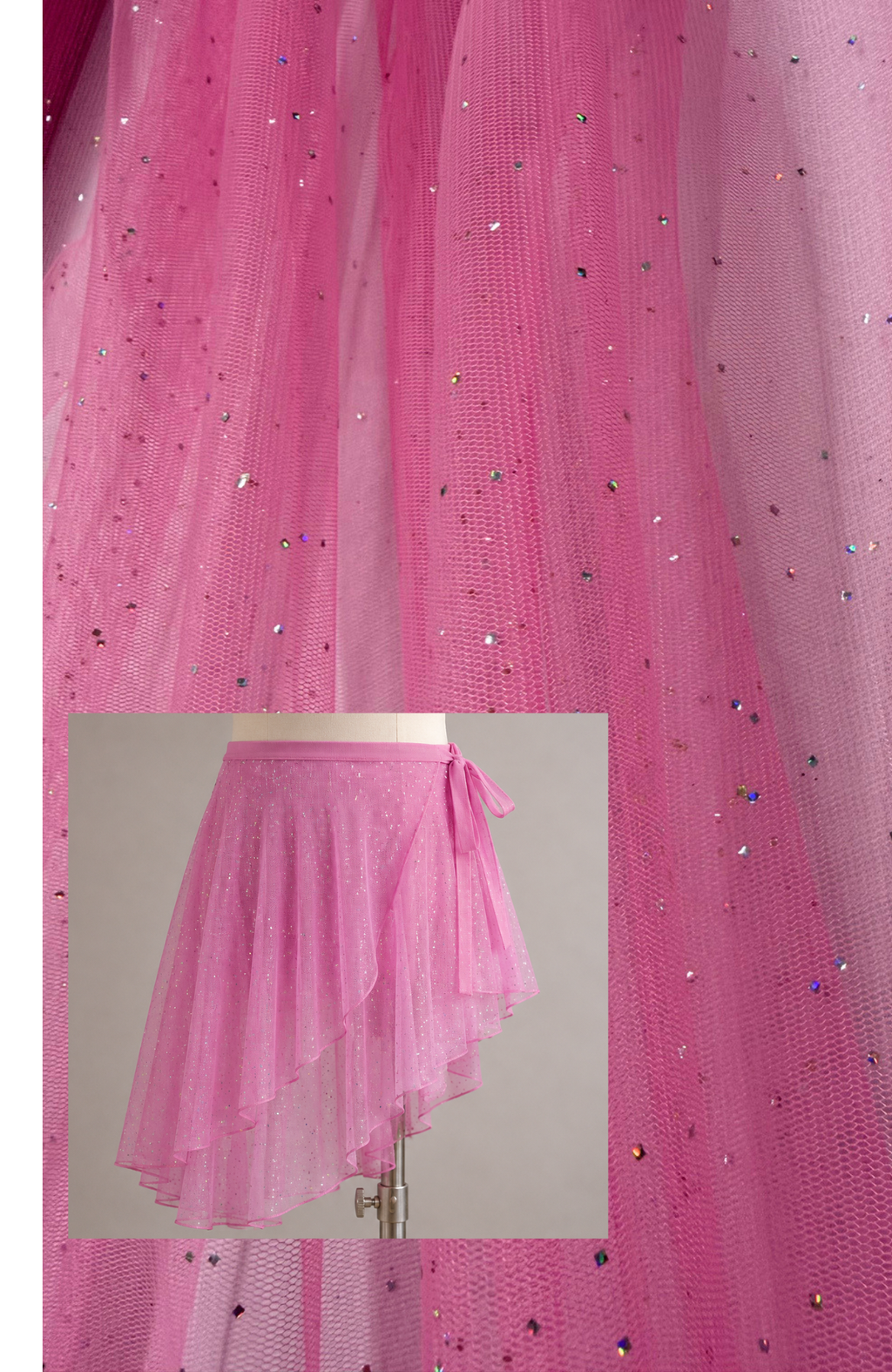 ML181 -  Tulle Fabric by Yard – 60" Wide Sparkling Mesh Tulle for Dancewear, Tutus, Costumes & Dresses