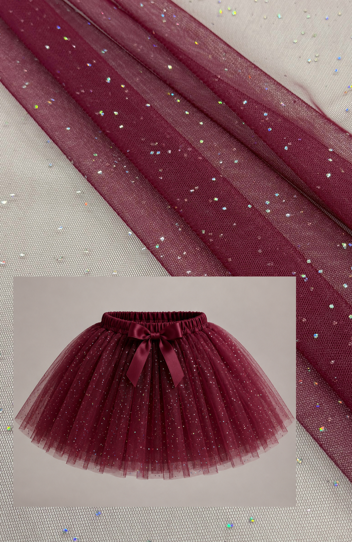 ML181 -  Tulle Fabric by Yard – 60" Wide Sparkling Mesh Tulle for Dancewear, Tutus, Costumes & Dresses