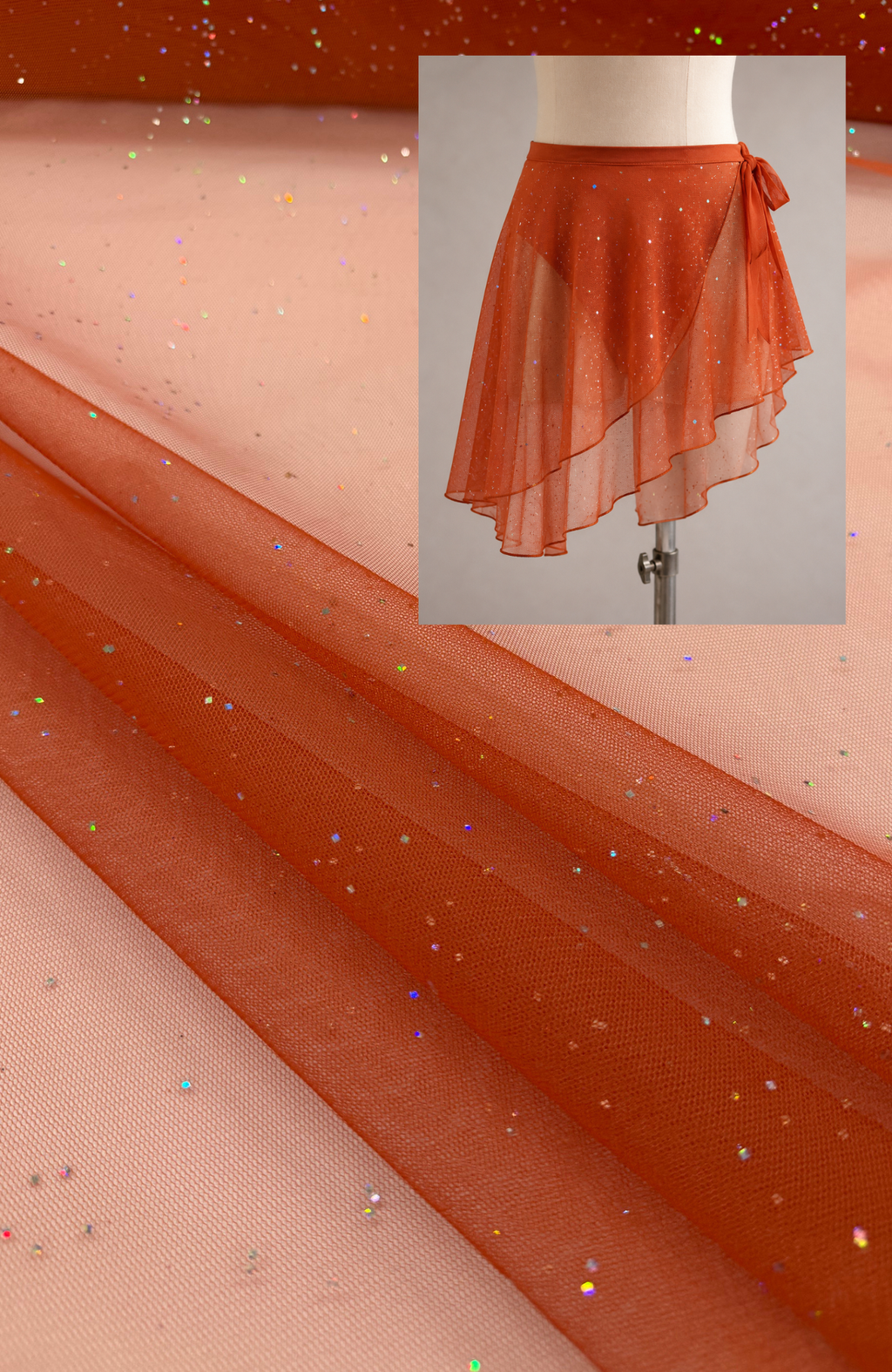 ML181 -  Tulle Fabric by Yard – 60" Wide Sparkling Mesh Tulle for Dancewear, Tutus, Costumes & Dresses