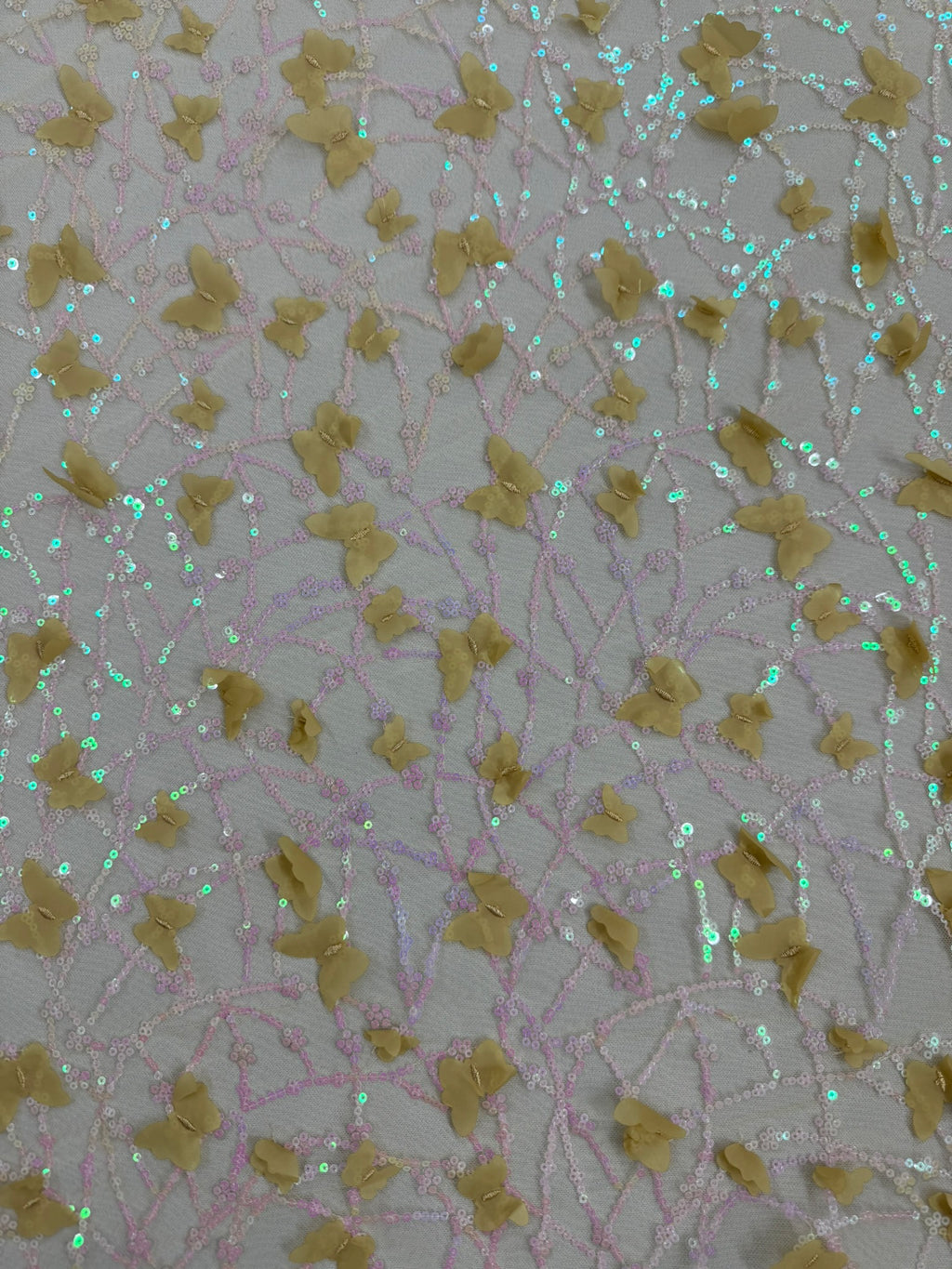 ML142 3D EMBROIDERY LACE WITH SEQUINS