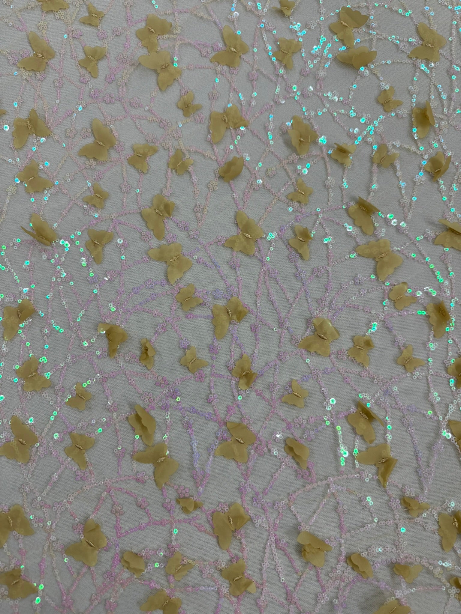 ML142 3D EMBROIDERY LACE WITH SEQUINS