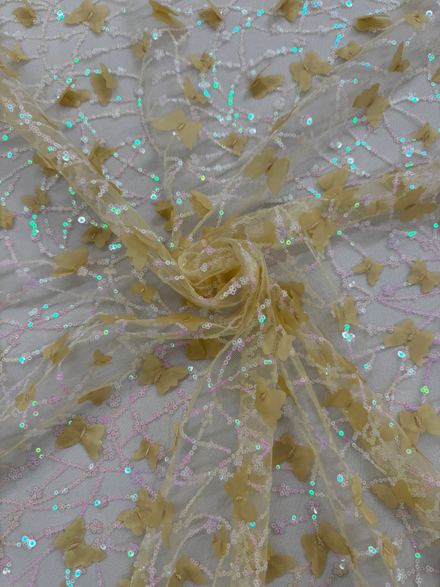 ML142 3D EMBROIDERY LACE WITH SEQUINS