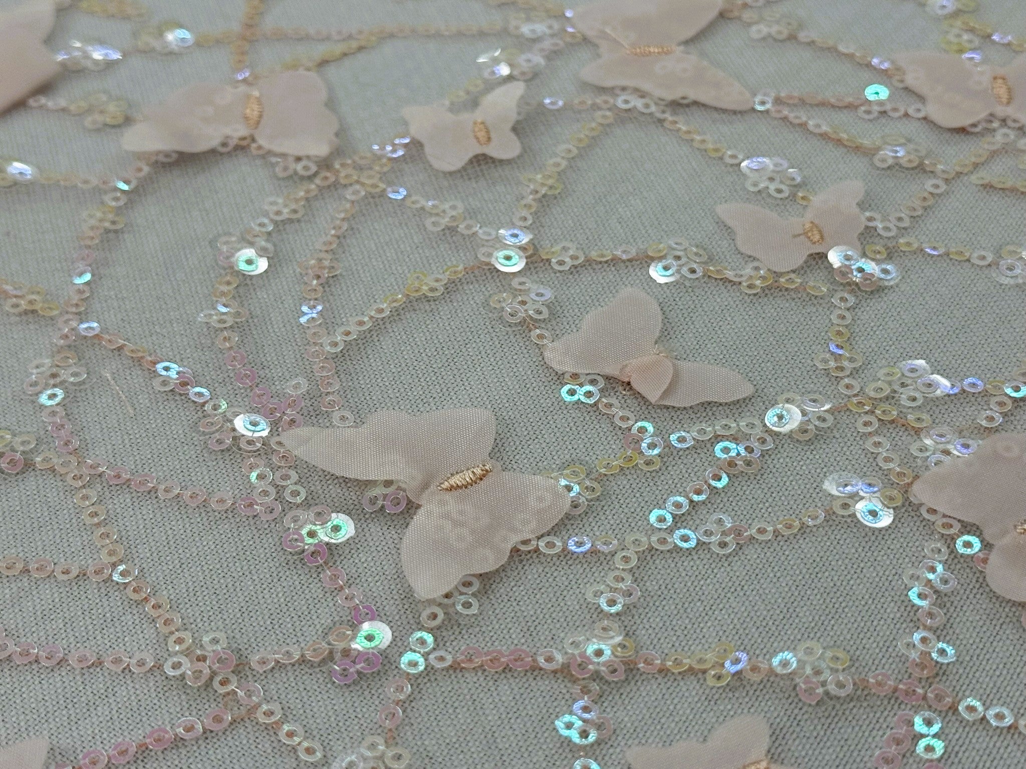 ML142 3D EMBROIDERY LACE WITH SEQUINS