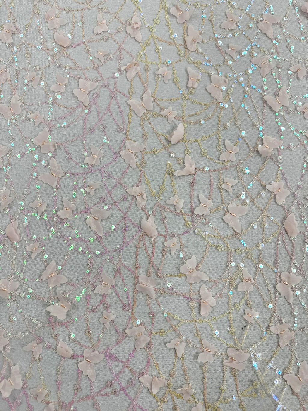 ML142 3D EMBROIDERY LACE WITH SEQUINS