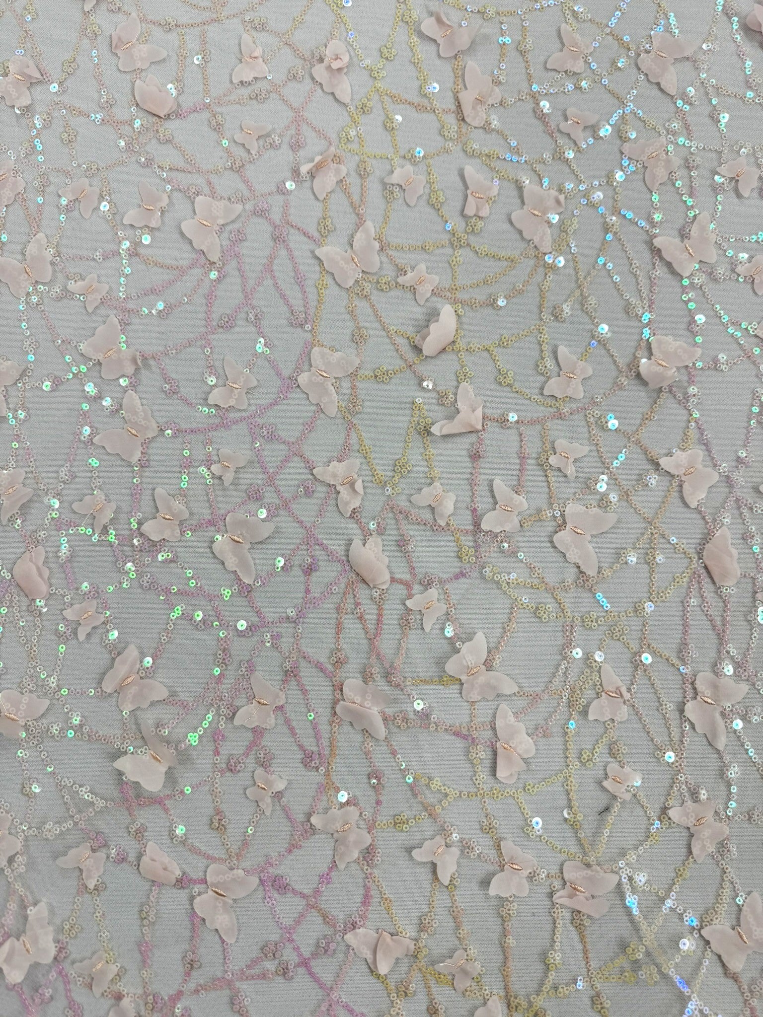 ML142 3D EMBROIDERY LACE WITH SEQUINS