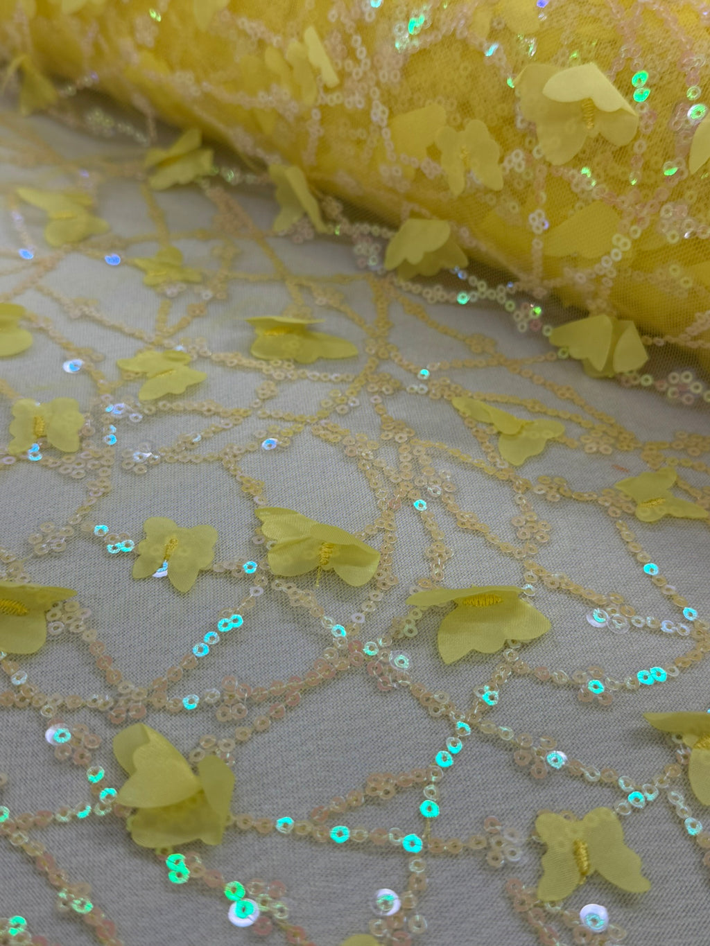 ML142 3D EMBROIDERY LACE WITH SEQUINS