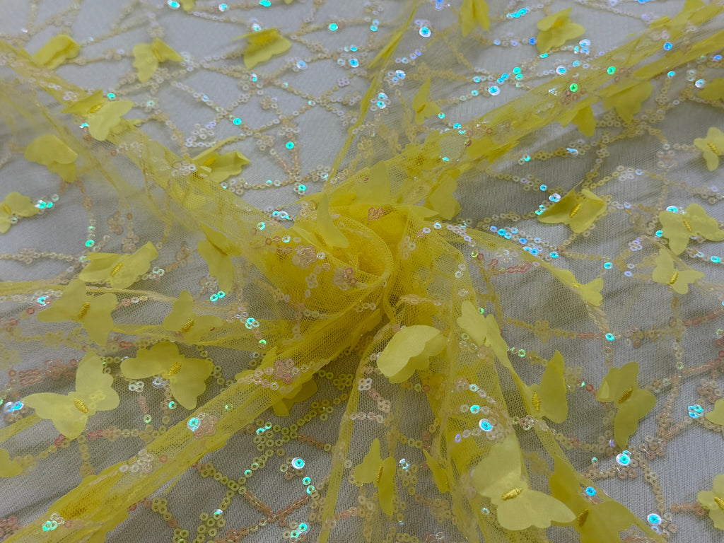 ML142 3D EMBROIDERY LACE WITH SEQUINS