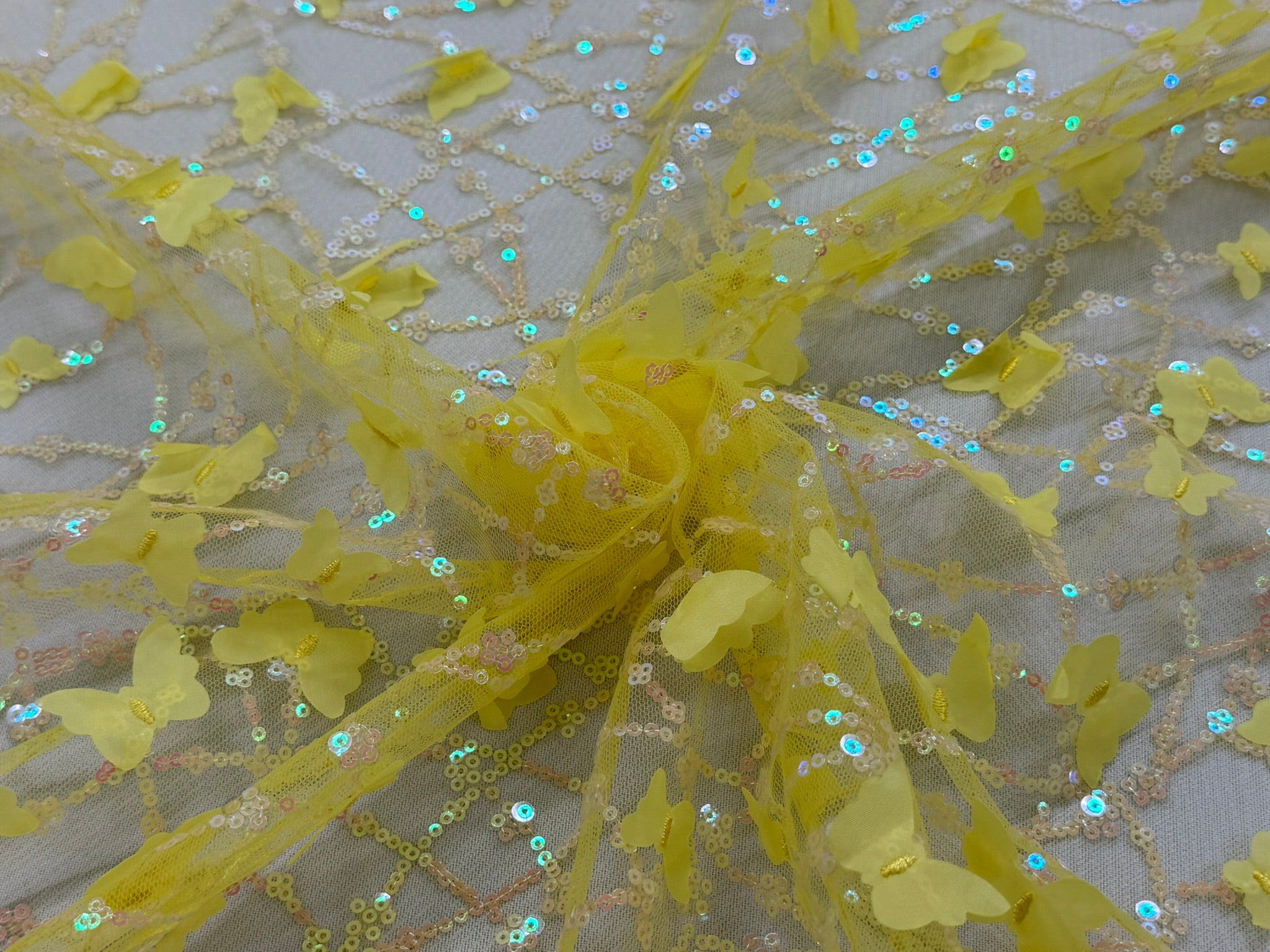 ML142 3D EMBROIDERY LACE WITH SEQUINS