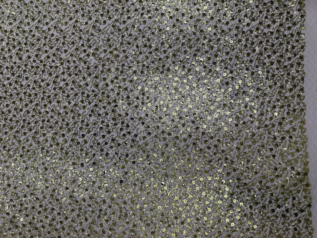 ML154 Sequin Lace Fabric – Allover Sparkle Embroidered Mesh
