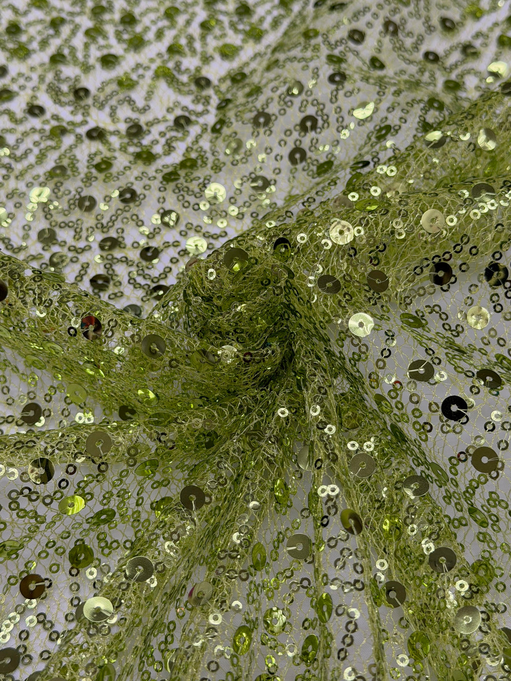 ML154 Sequin Lace Fabric – Allover Sparkle Embroidered Mesh