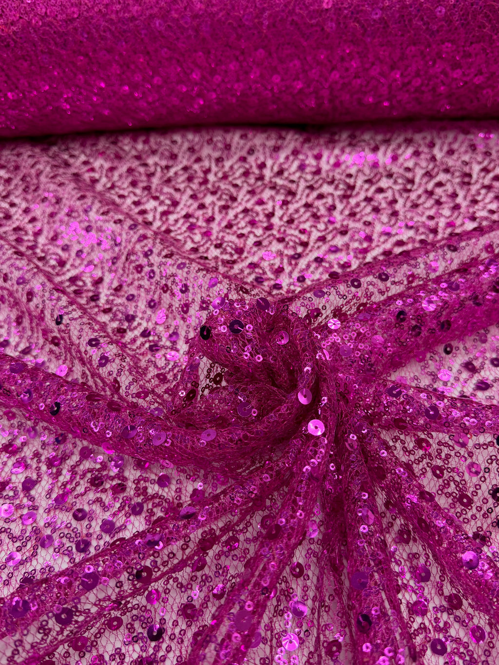 ML154 Sequin Lace Fabric – Allover Sparkle Embroidered Mesh
