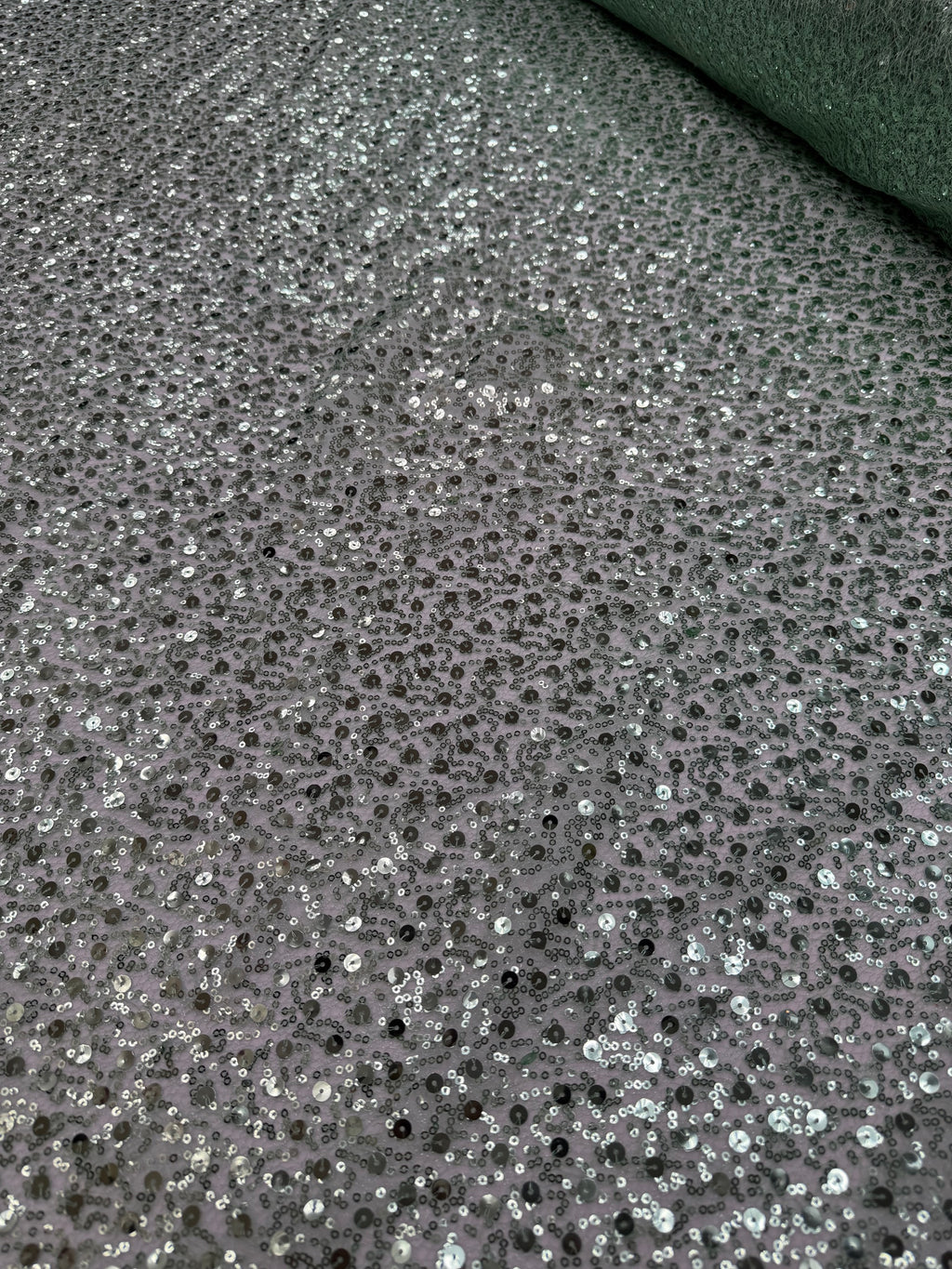 ML154 Sequin Lace Fabric – Allover Sparkle Embroidered Mesh
