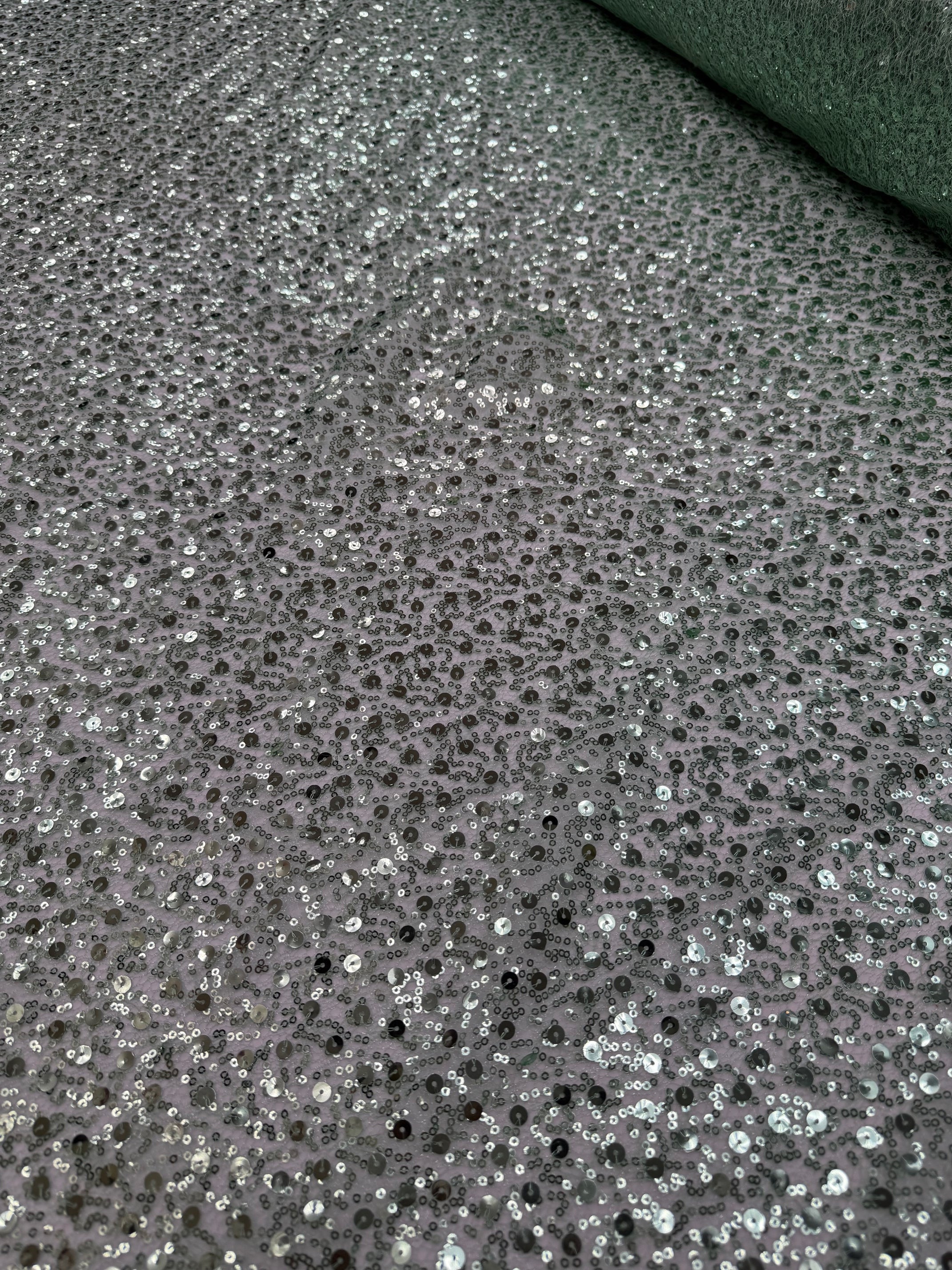 ML154 Sequin Lace Fabric – Allover Sparkle Embroidered Mesh
