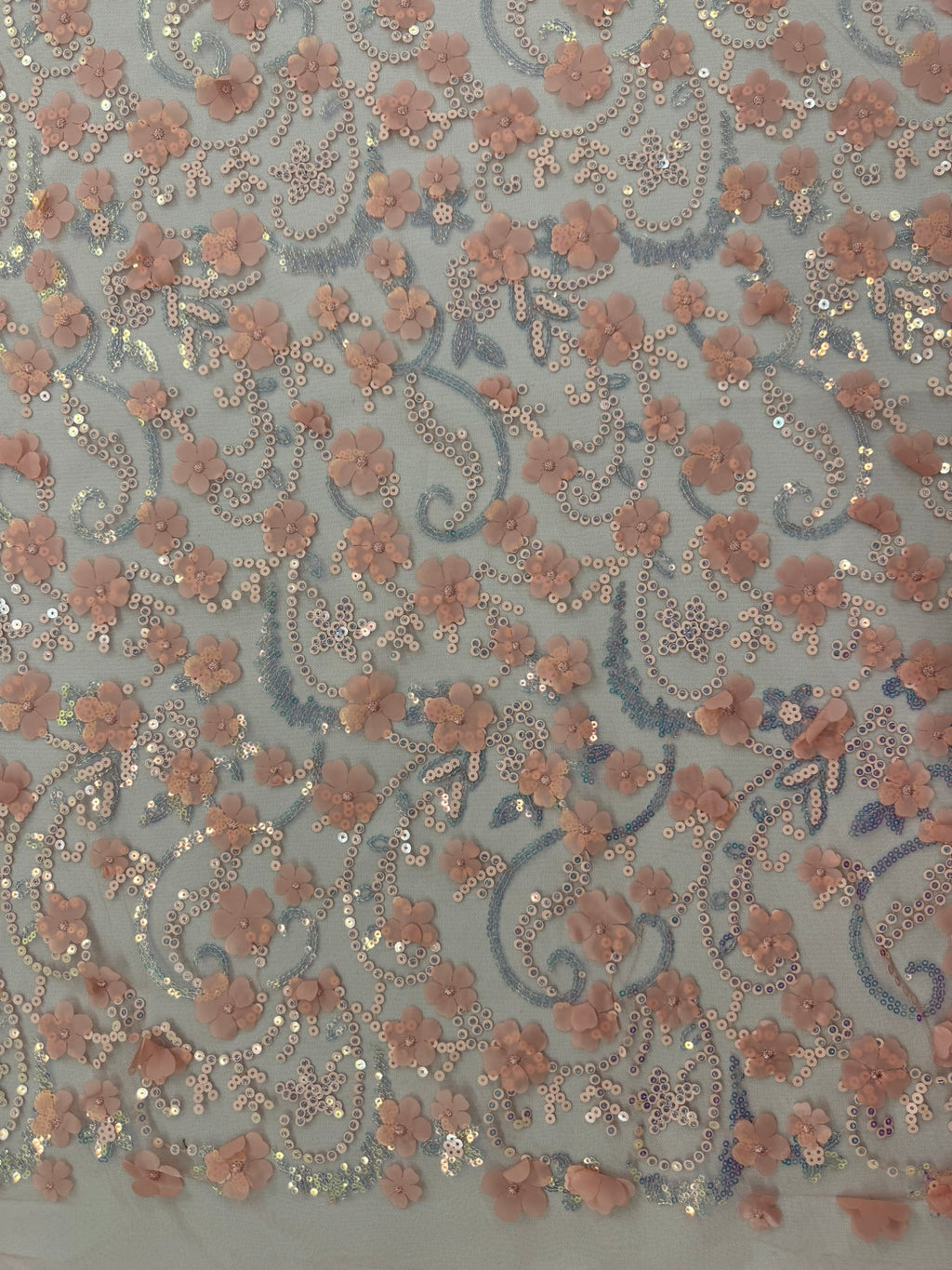 ML141 3D EMBROIDERY LACE WITH SEQUINS