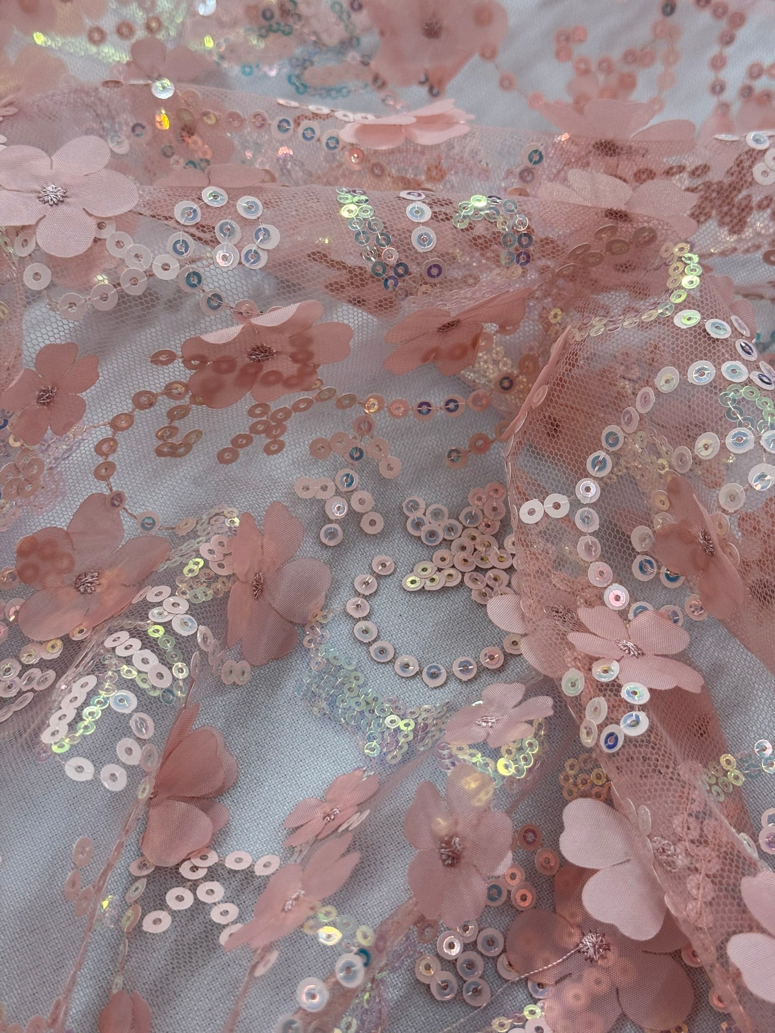 ML141 3D EMBROIDERY LACE WITH SEQUINS