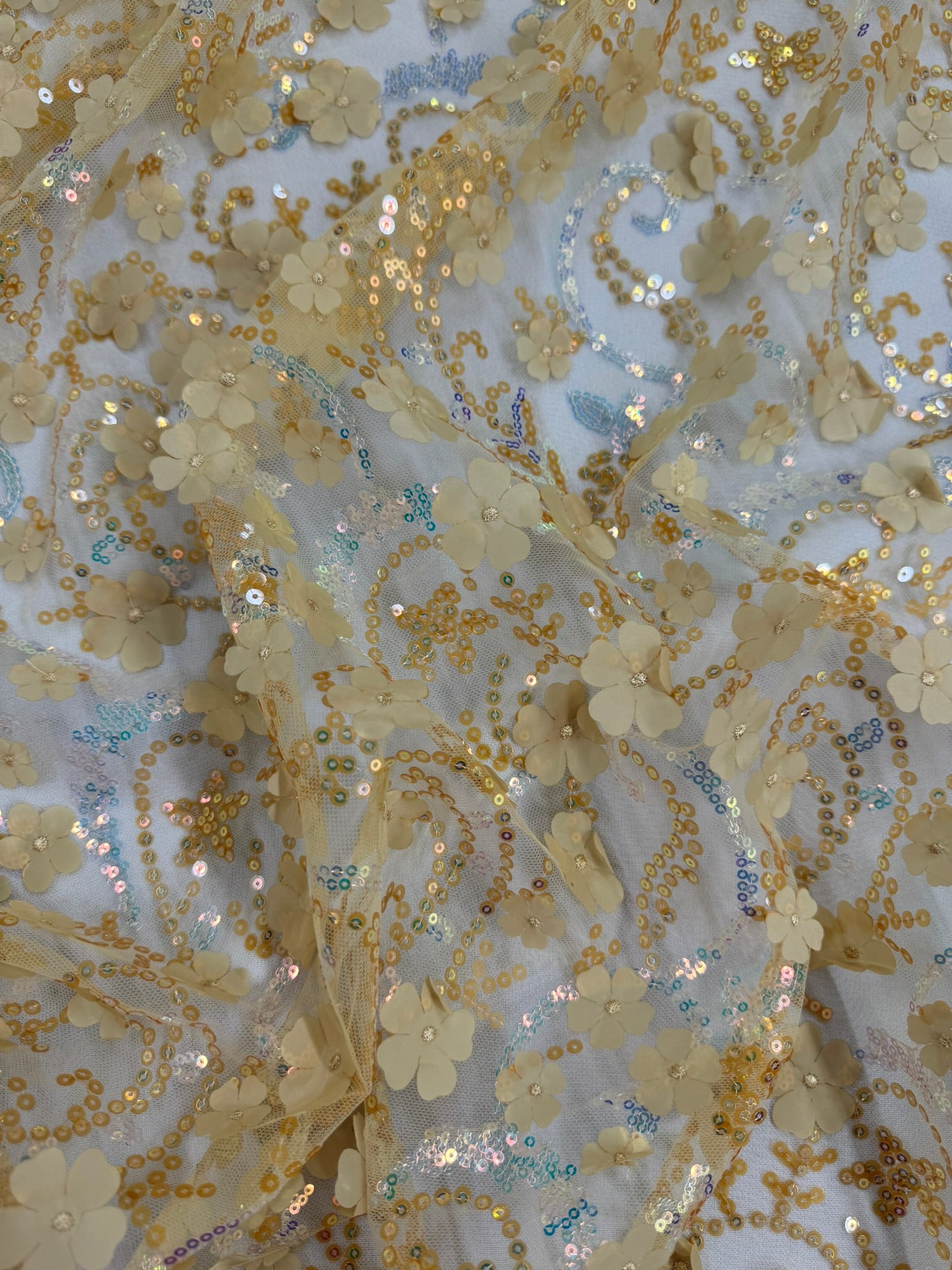 ML141 3D EMBROIDERY LACE WITH SEQUINS