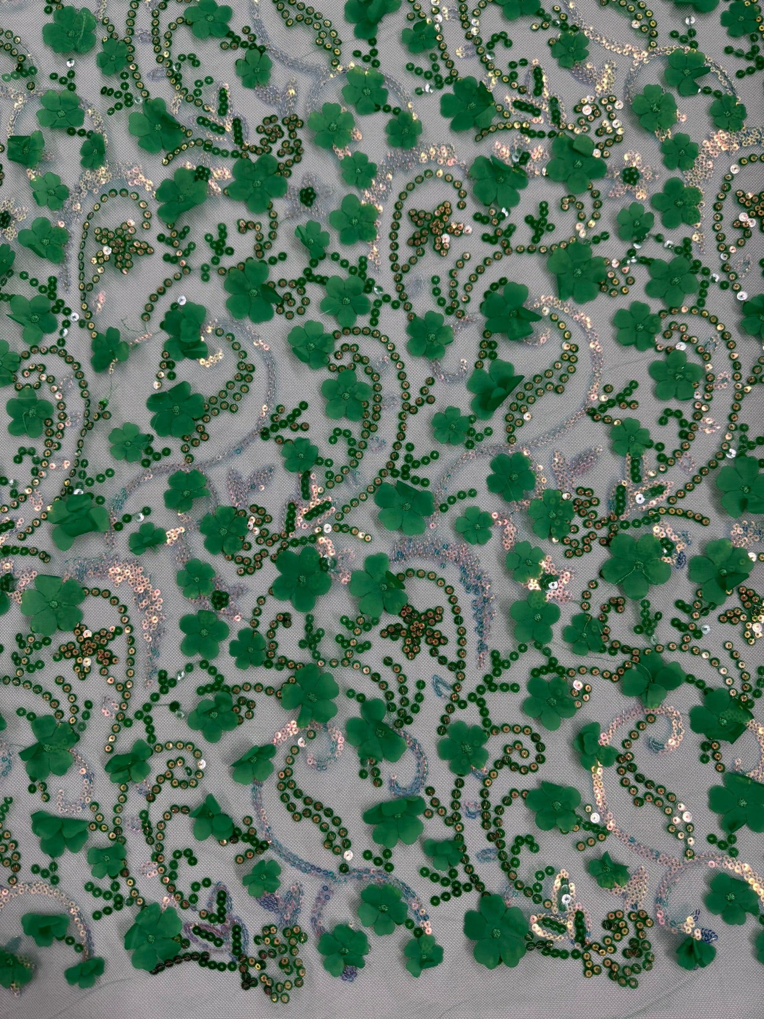 ML141 3D EMBROIDERY LACE WITH SEQUINS