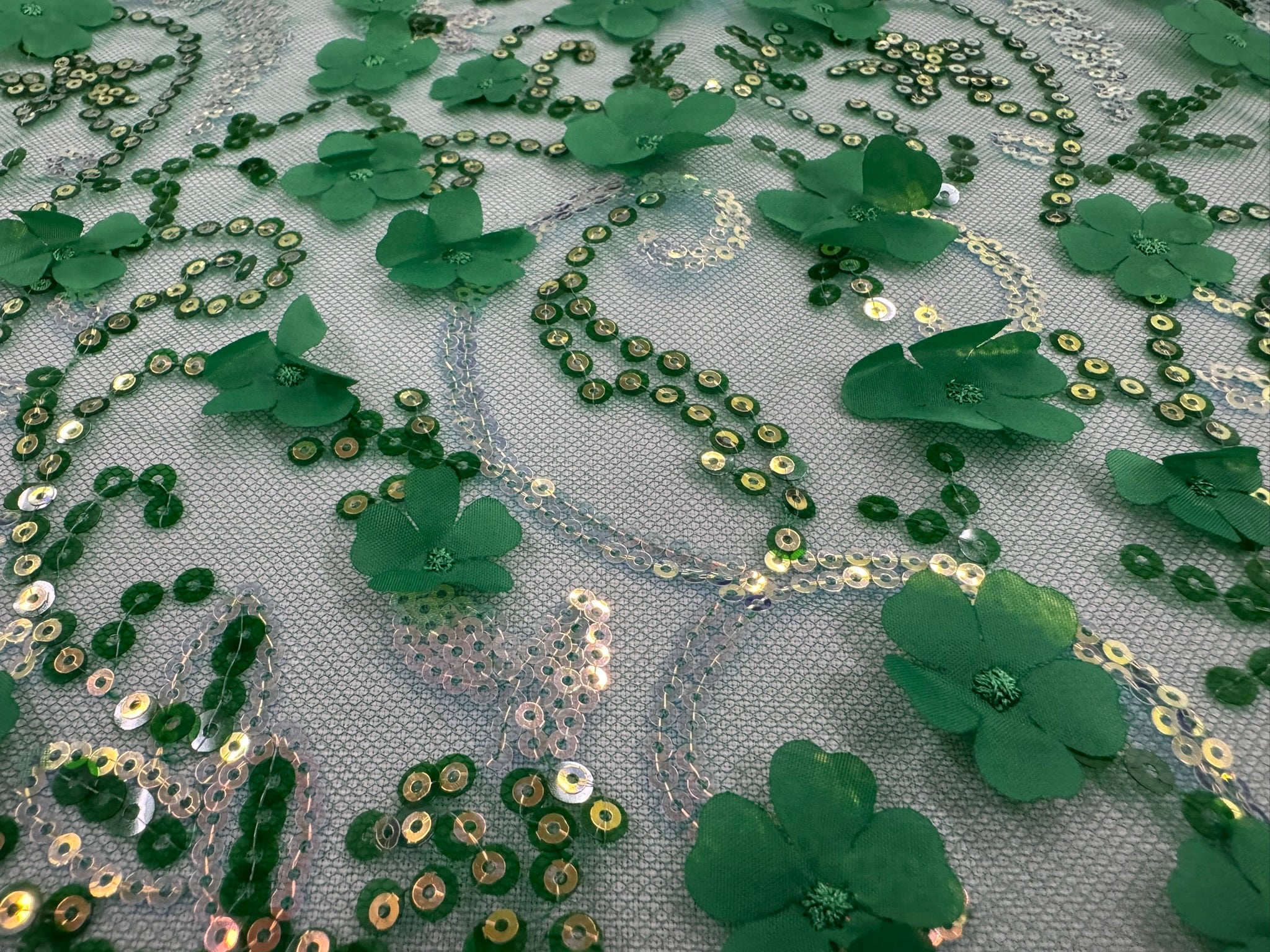 ML141 3D EMBROIDERY LACE WITH SEQUINS