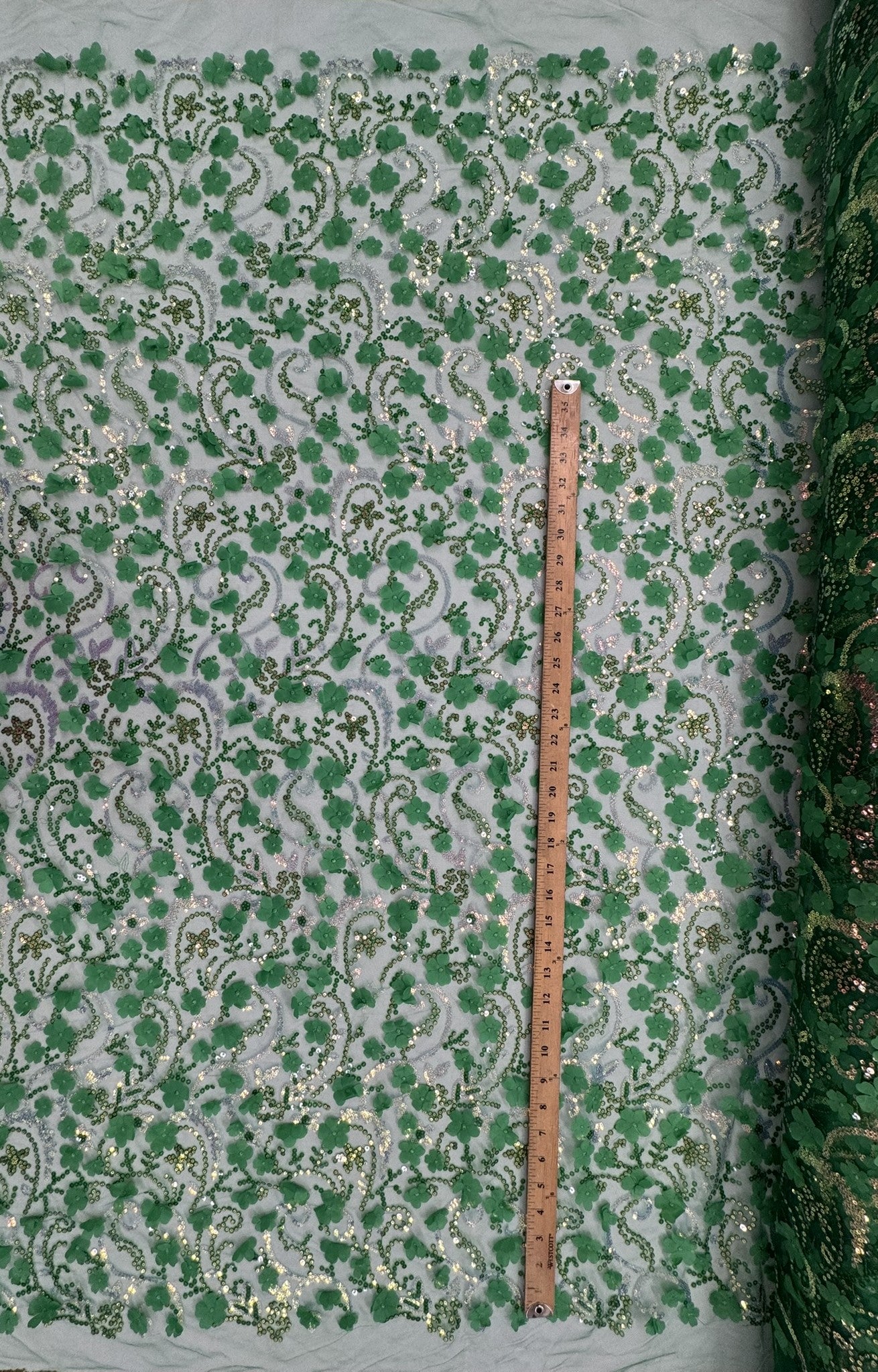 ML141 3D EMBROIDERY LACE WITH SEQUINS