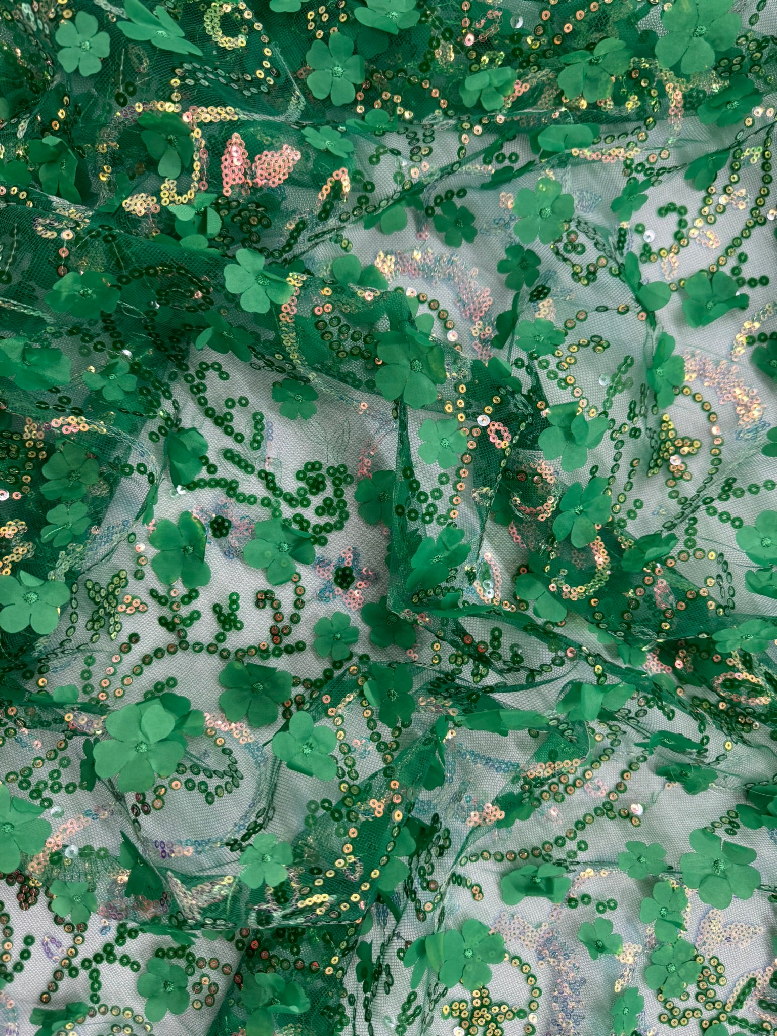 ML141 3D EMBROIDERY LACE WITH SEQUINS