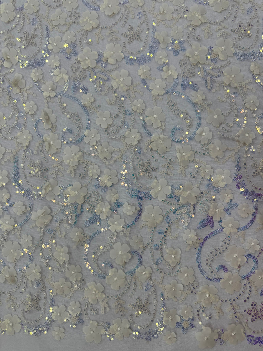 ML141 3D EMBROIDERY LACE WITH SEQUINS