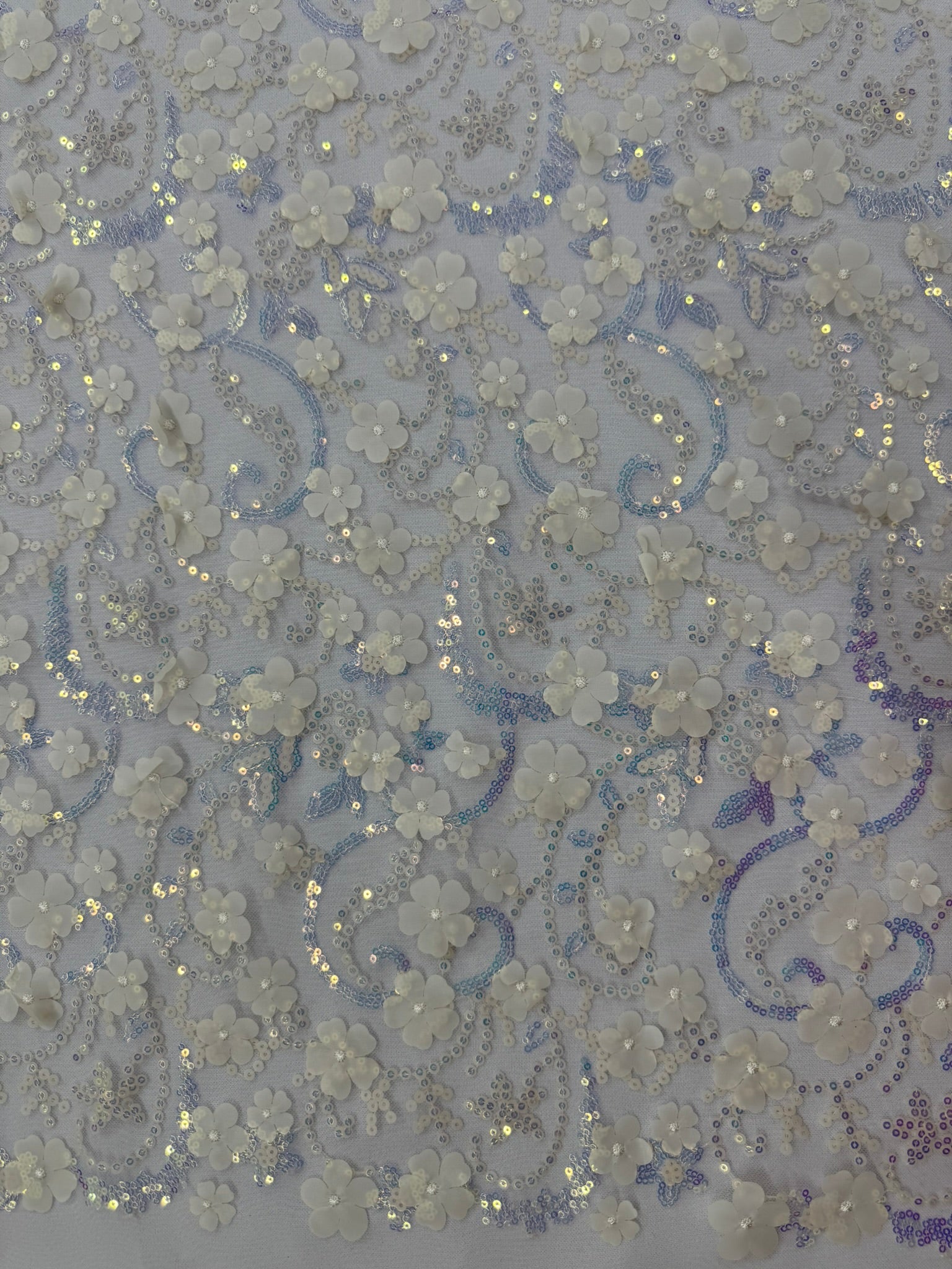 ML141 3D EMBROIDERY LACE WITH SEQUINS