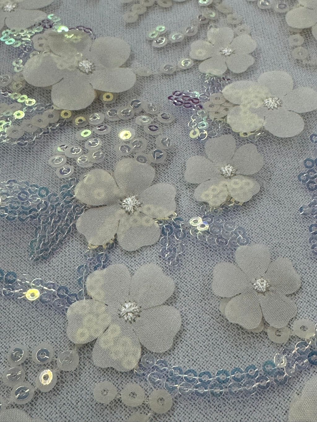 ML141 3D EMBROIDERY LACE WITH SEQUINS