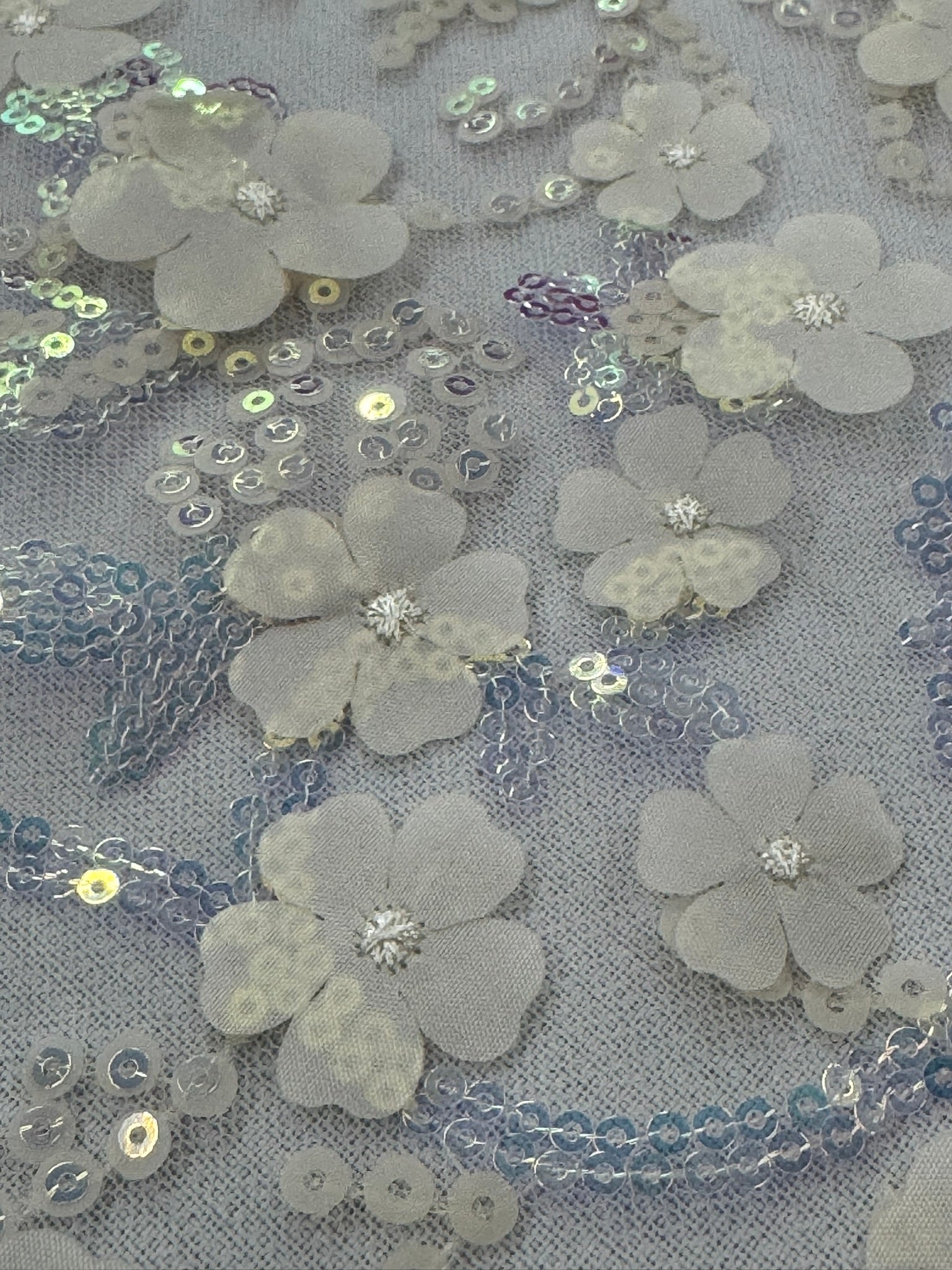 ML141 3D EMBROIDERY LACE WITH SEQUINS