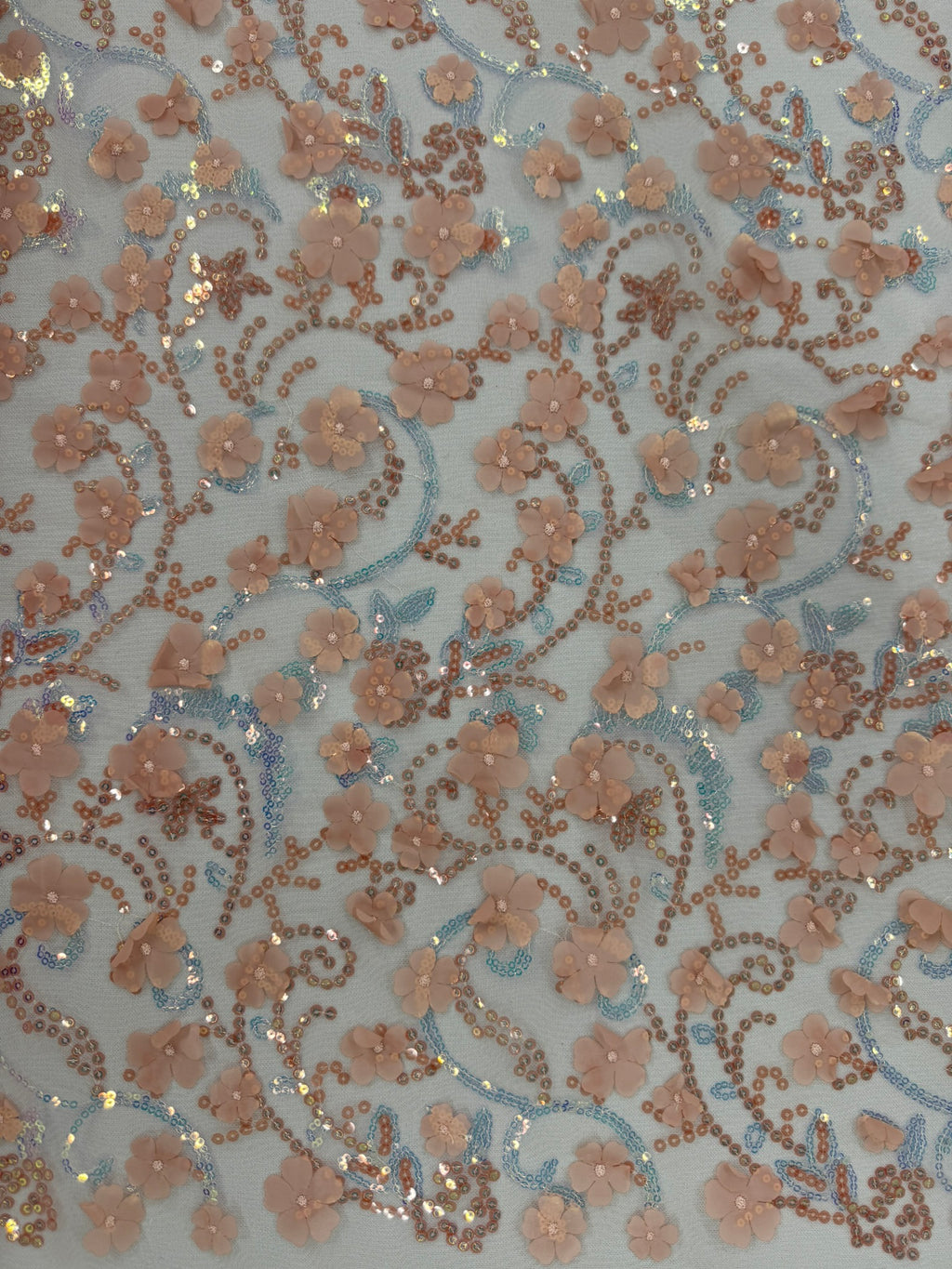 ML141 3D EMBROIDERY LACE WITH SEQUINS