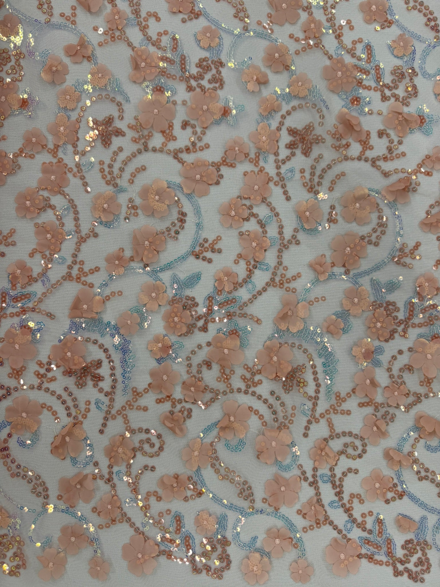 ML141 3D EMBROIDERY LACE WITH SEQUINS