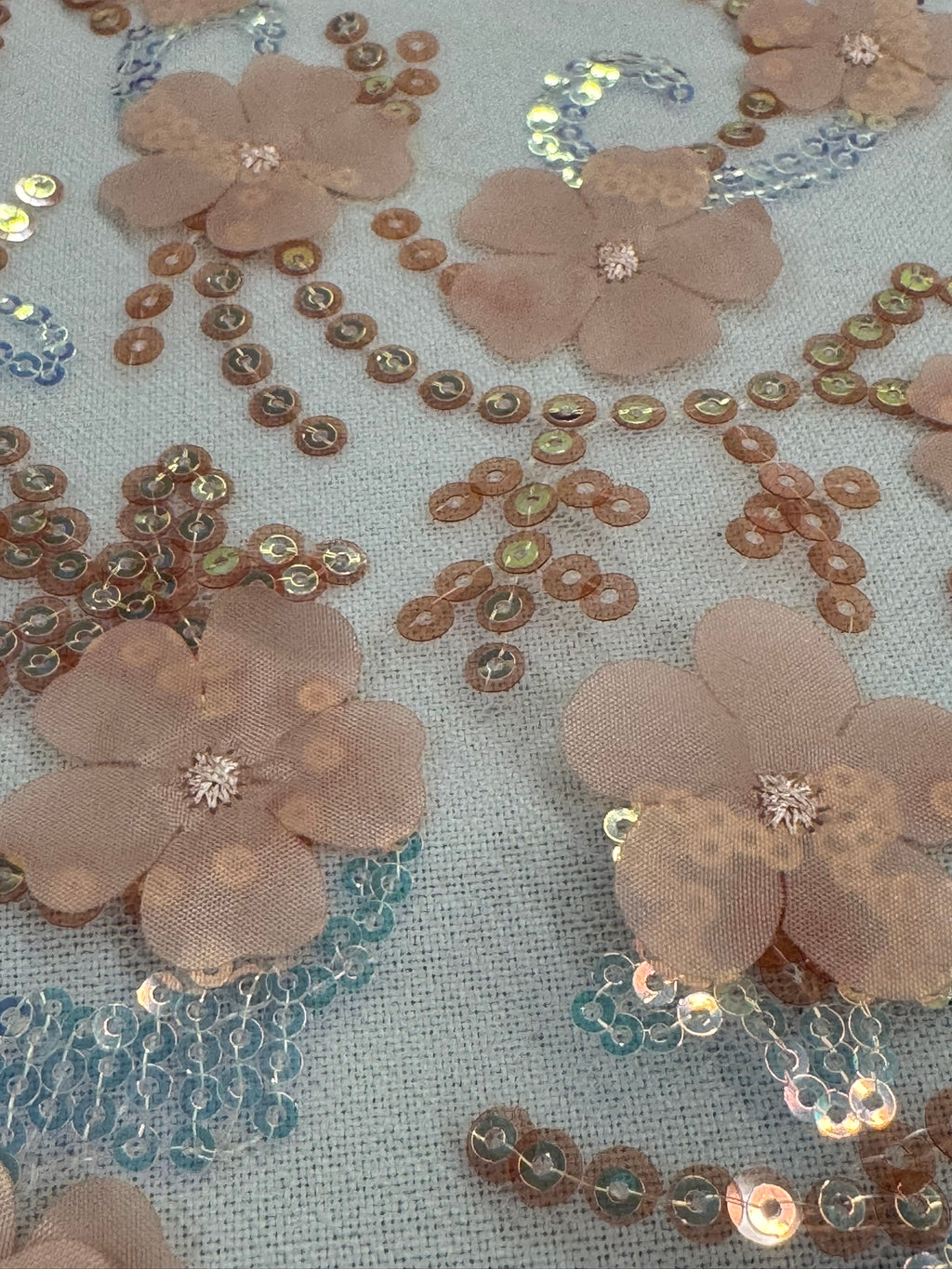 ML141 3D EMBROIDERY LACE WITH SEQUINS