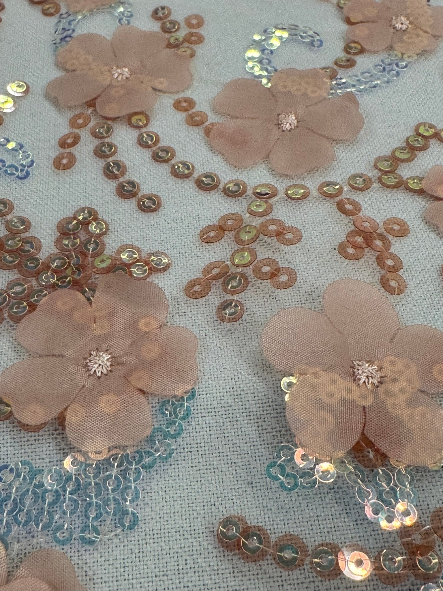 ML141 3D EMBROIDERY LACE WITH SEQUINS