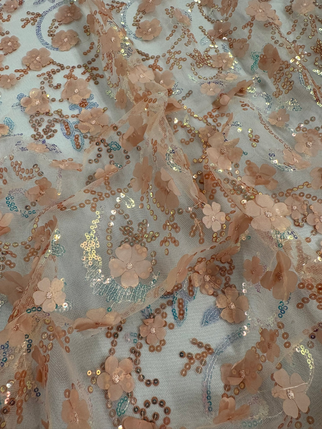 ML141 3D EMBROIDERY LACE WITH SEQUINS