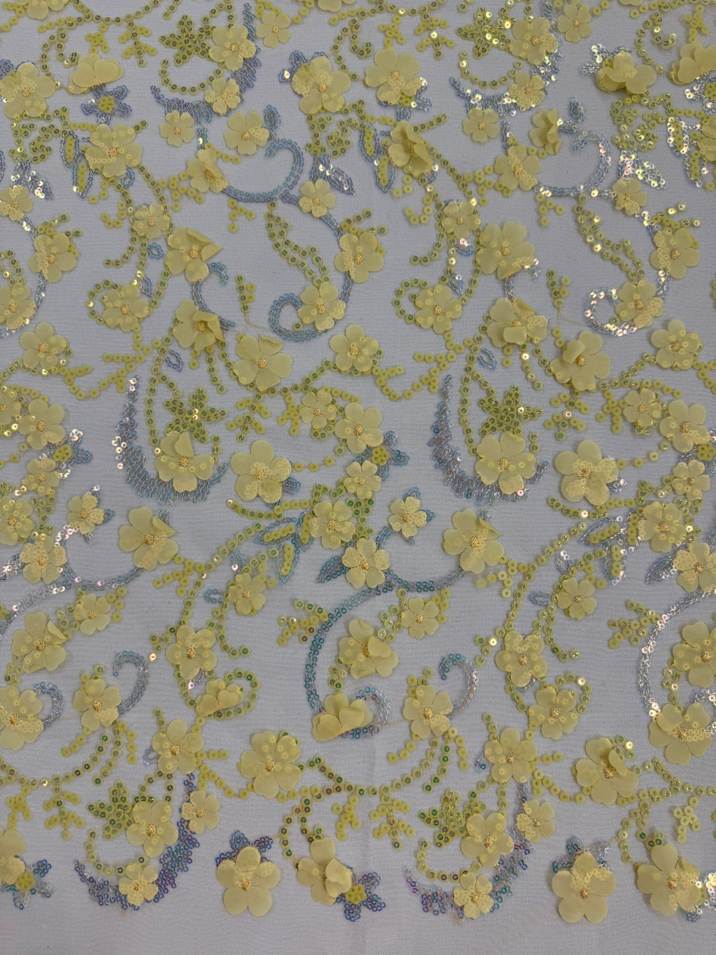 ML141 3D EMBROIDERY LACE WITH SEQUINS