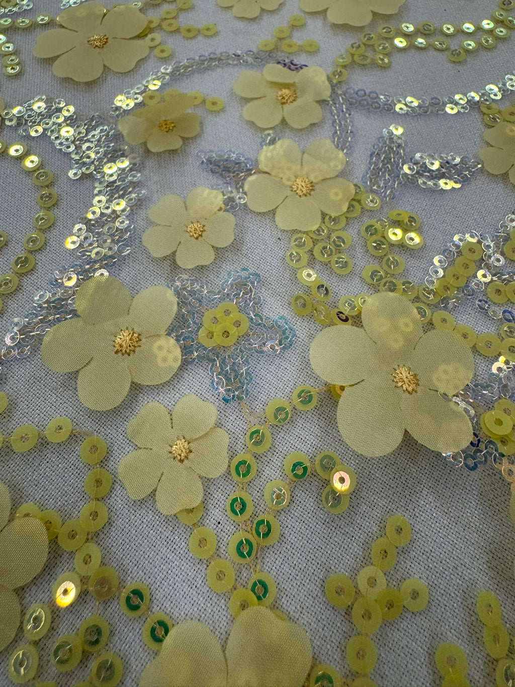ML141 3D EMBROIDERY LACE WITH SEQUINS