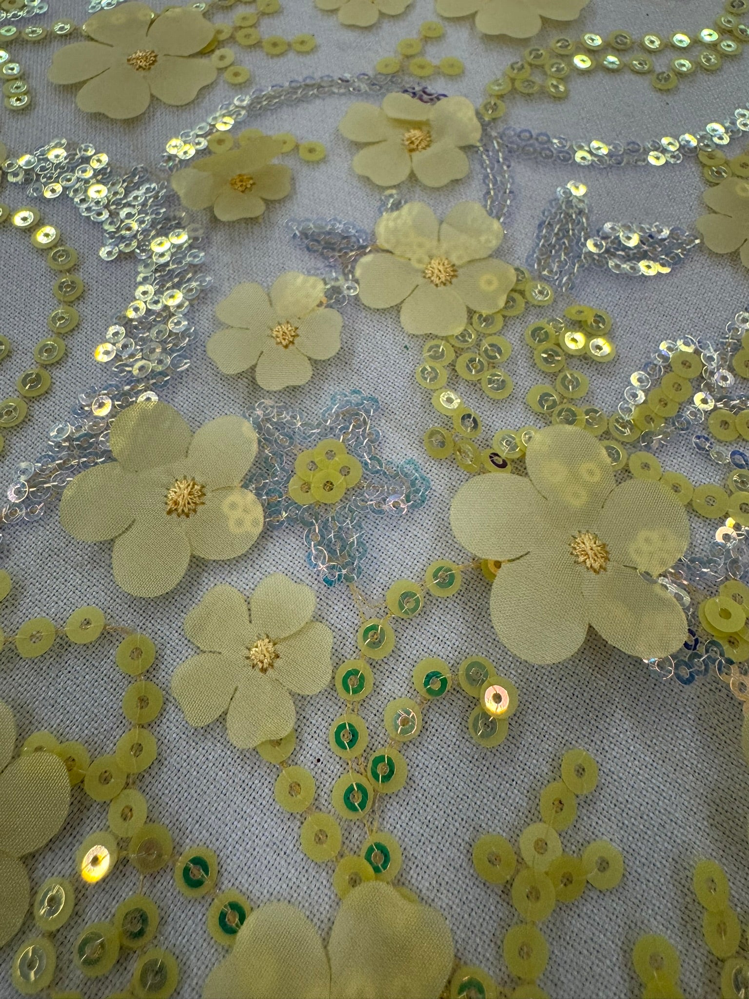 ML141 3D EMBROIDERY LACE WITH SEQUINS