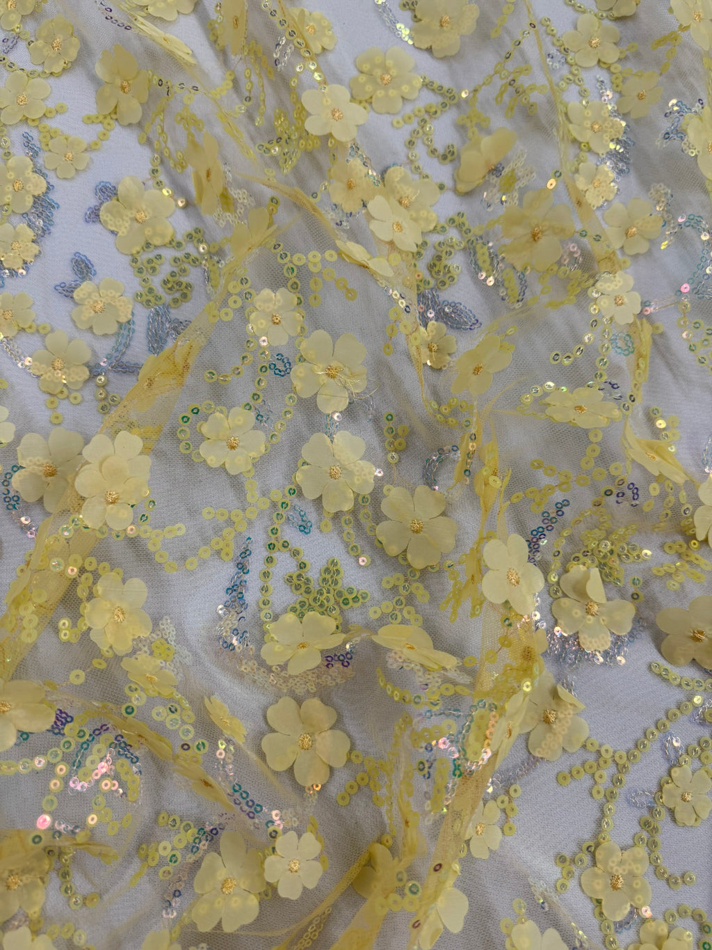 ML141 3D EMBROIDERY LACE WITH SEQUINS